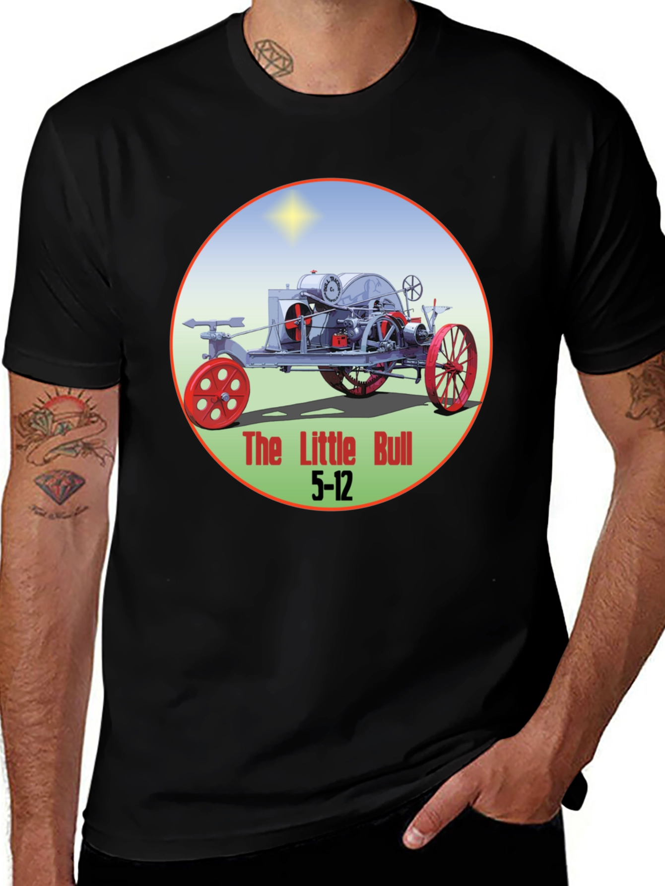 Variant 23 of The Little Bull 5-12 T-Shirt Vintage Tractor Graphic Tee