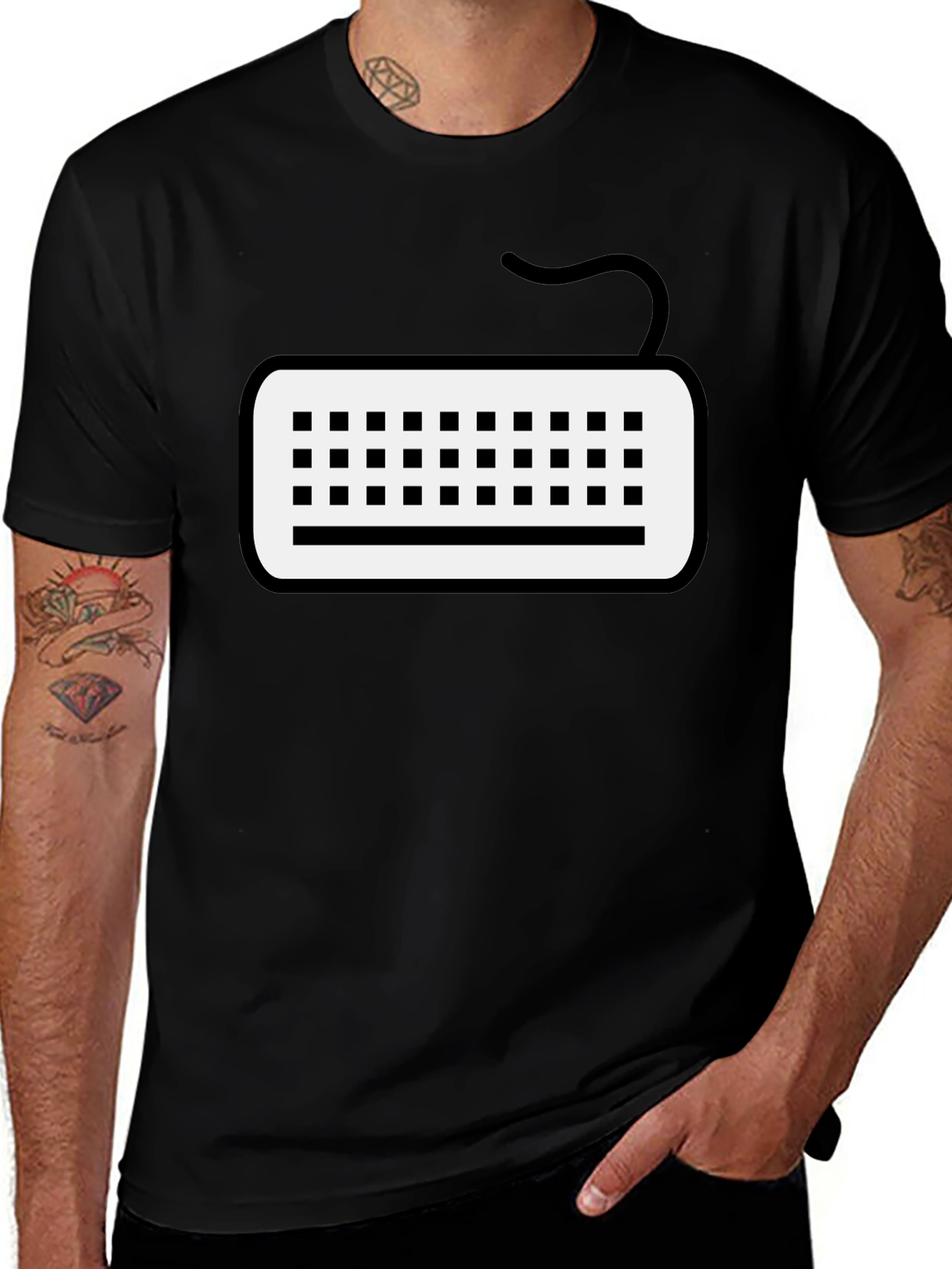 Variant 22 of Keyboard Graphic Tee - Tech Lover T-Shirt
