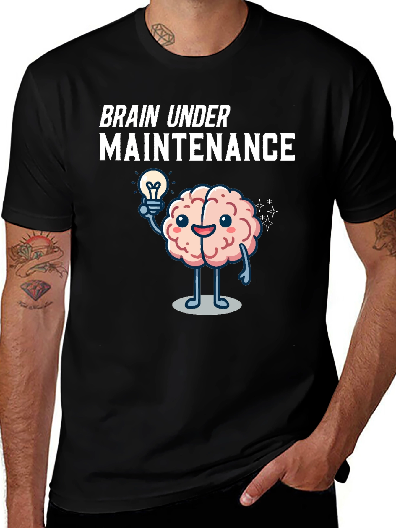 Variant 3 of Brain Under Maintenance Graphic T-Shirt