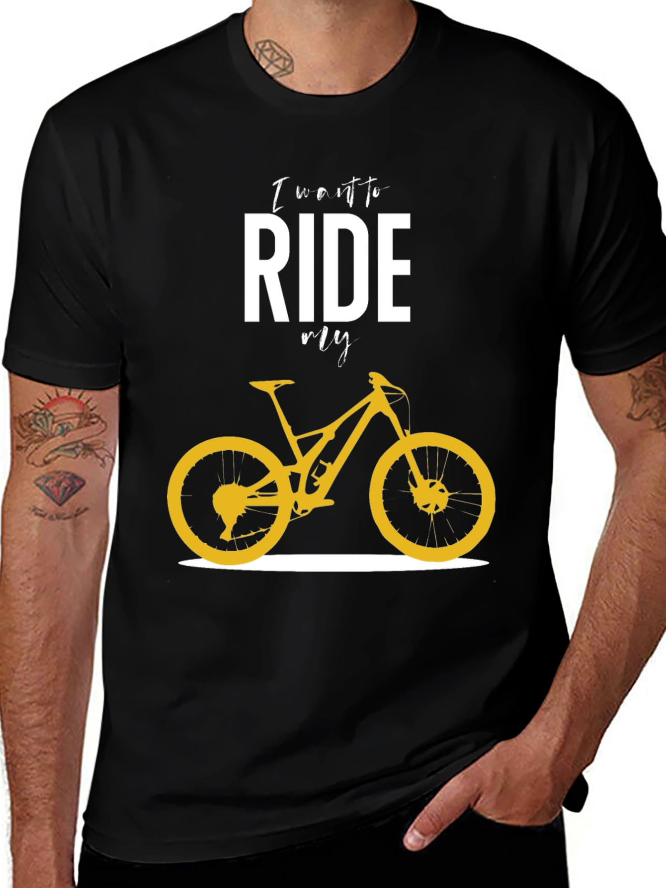Variant 3 of I Want to Ride My Bicycle Graphic T-Shirt