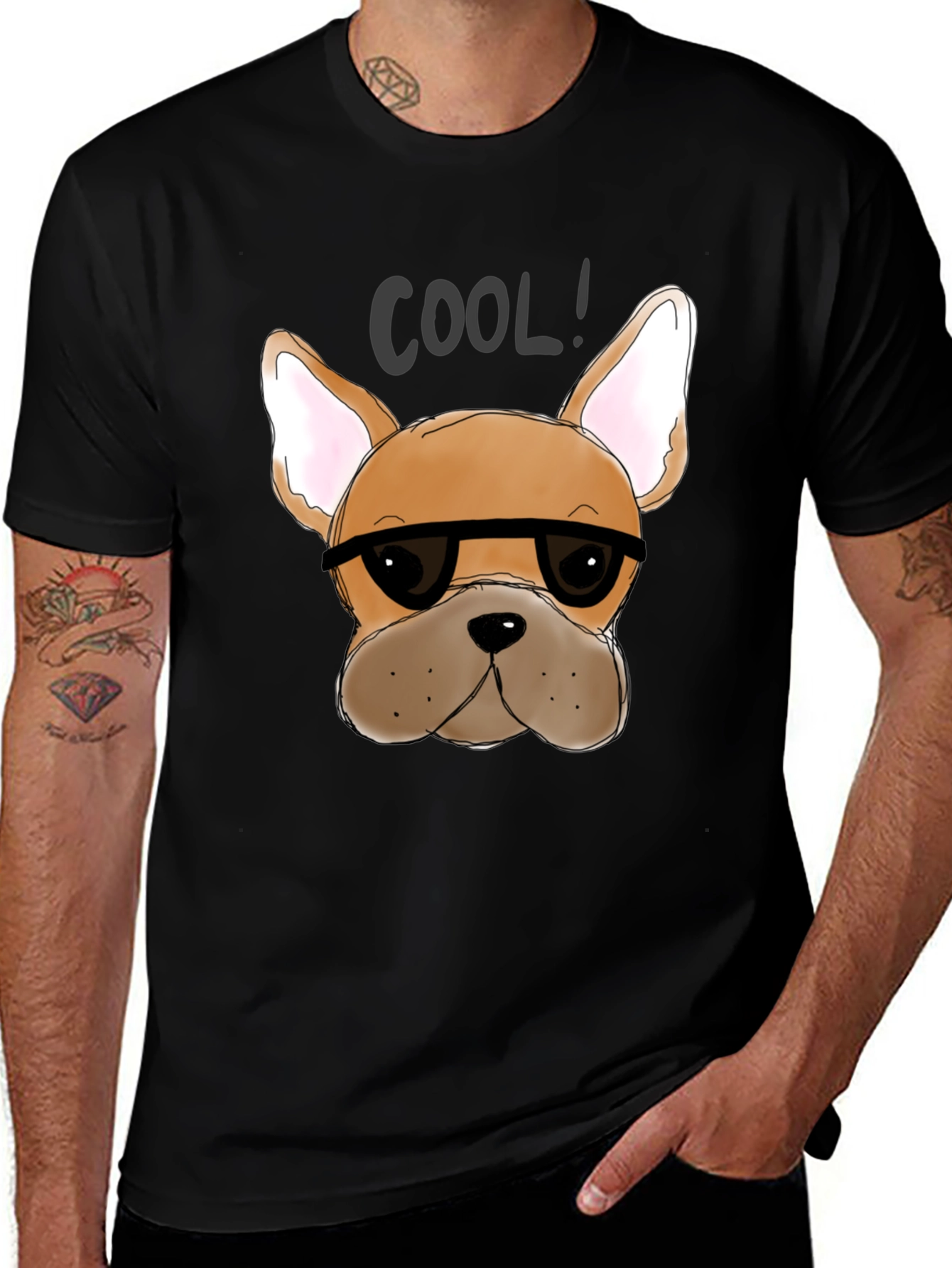 Variant 18 of Cool Dog T-Shirt - Black