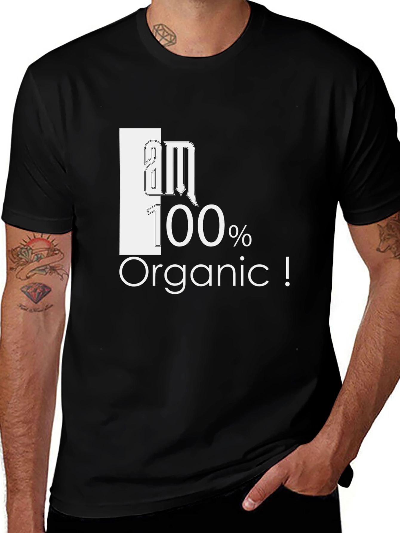 Variant 5 of Organic Cotton Graphic Tee - "I am 100% Organic!"