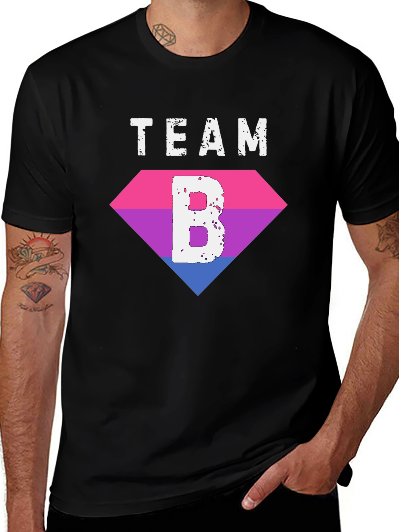 Team B Bisexual Pride T-Shirt LGBT Support Tee