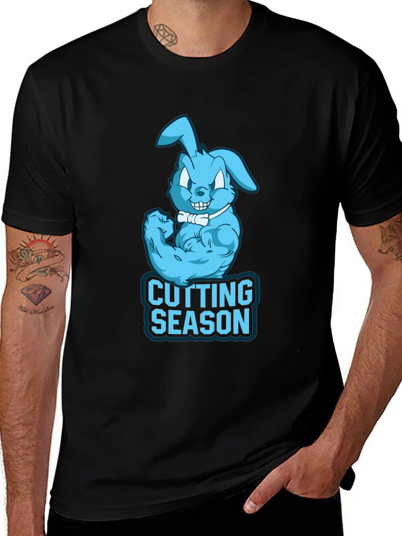 Variant 5 of Cutting Season Bunny T-Shirt - Gym Apparel