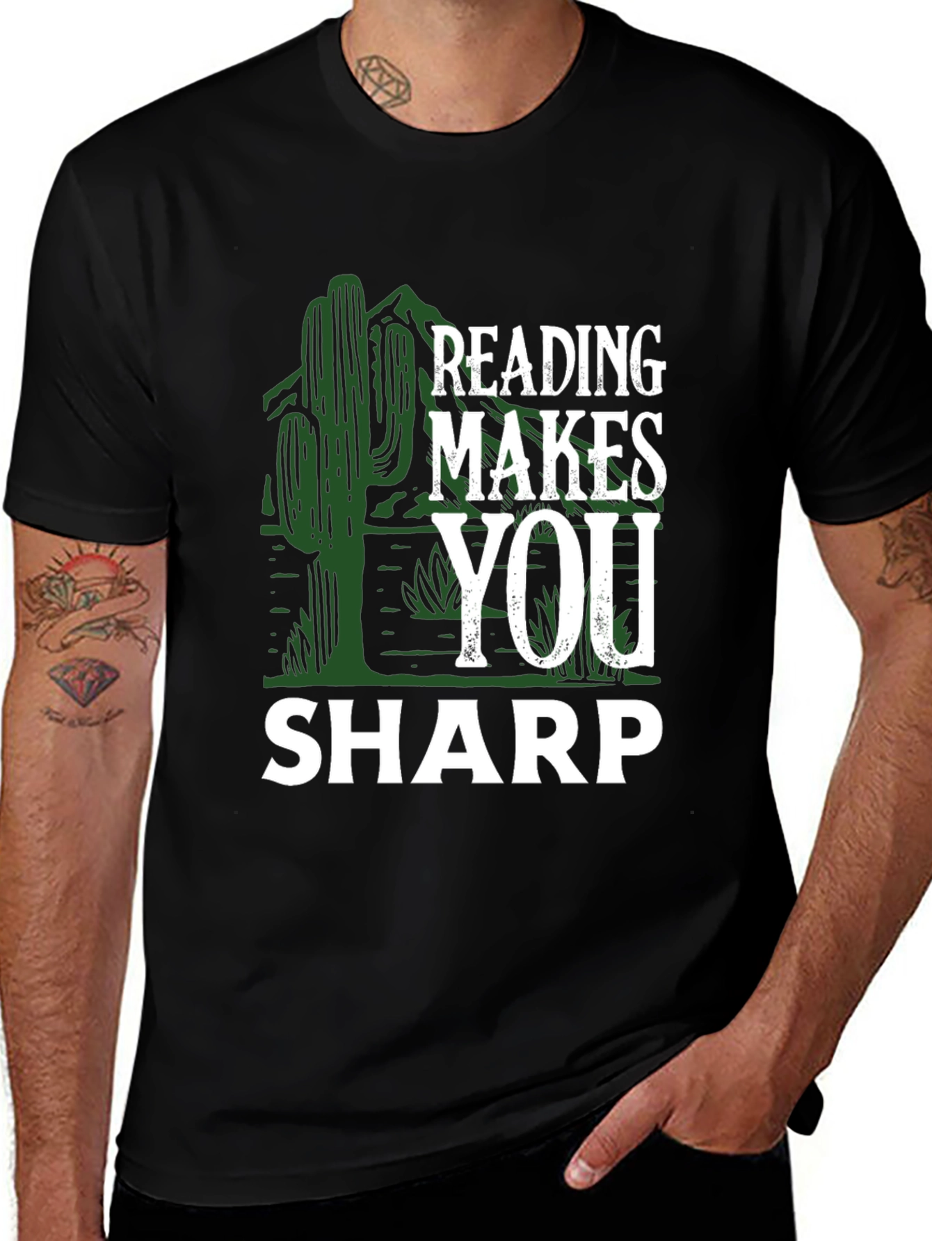Variant 30 of Reading Makes You Sharp Graphic Tee