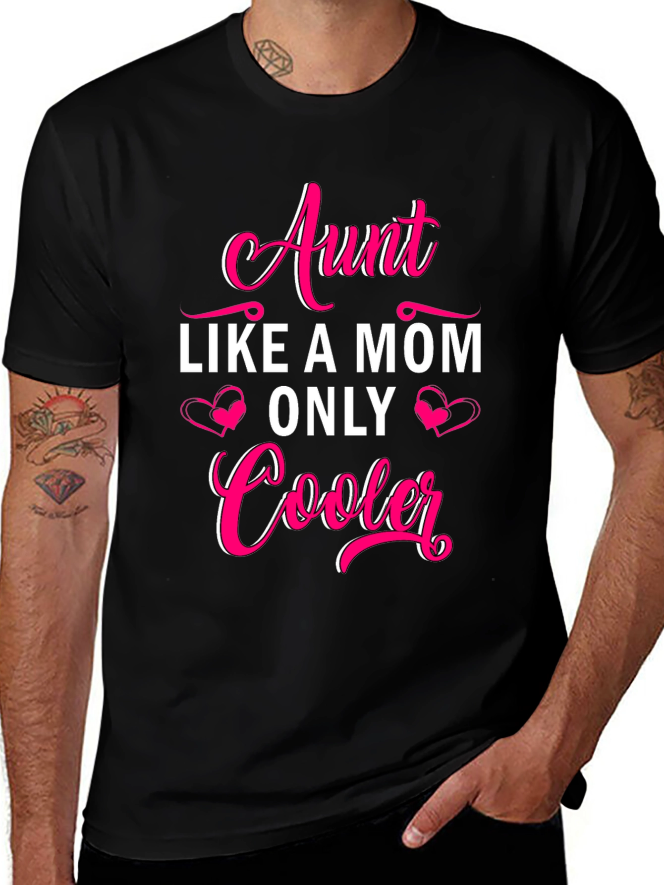 Variant 22 of Aunt Like a Mom Only Cooler T-Shirt