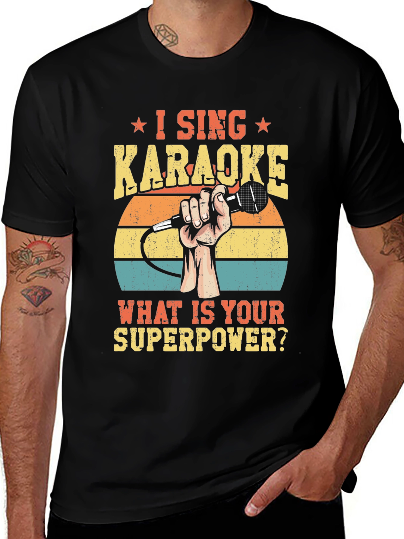 I Sing Karaoke T-Shirt - Superpower Tee