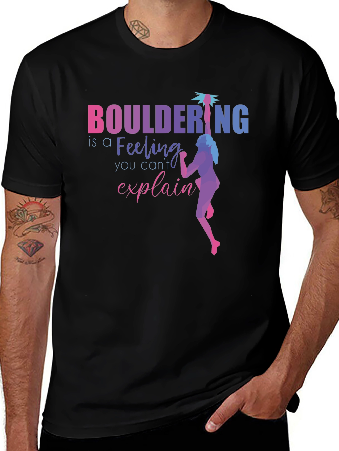 Variant 7 of Bouldering Is a Feeling T-Shirt | Climbing Apparel