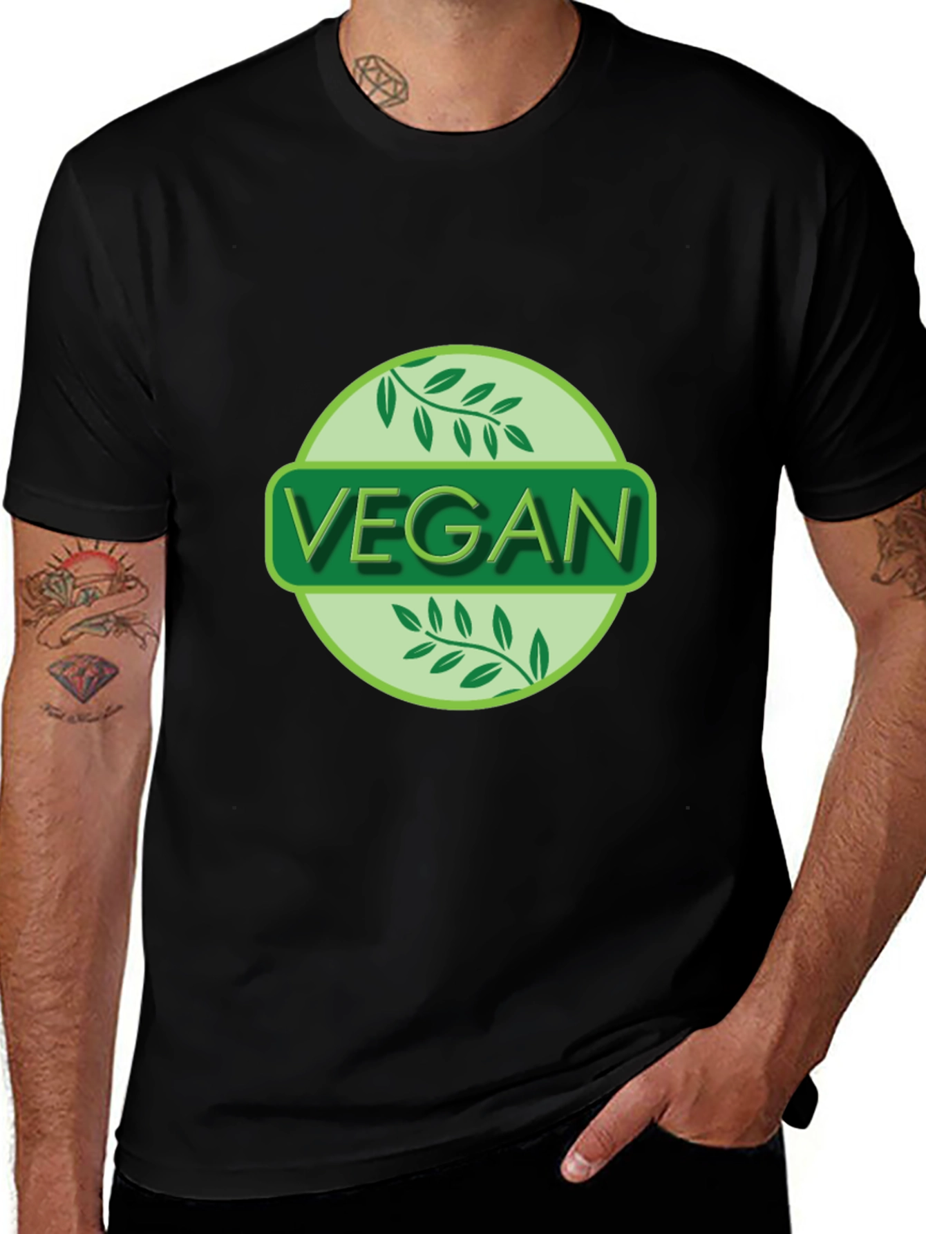 Variant 28 of Vegan T-Shirt - Black - Plant-Based Lifestyle Tee
