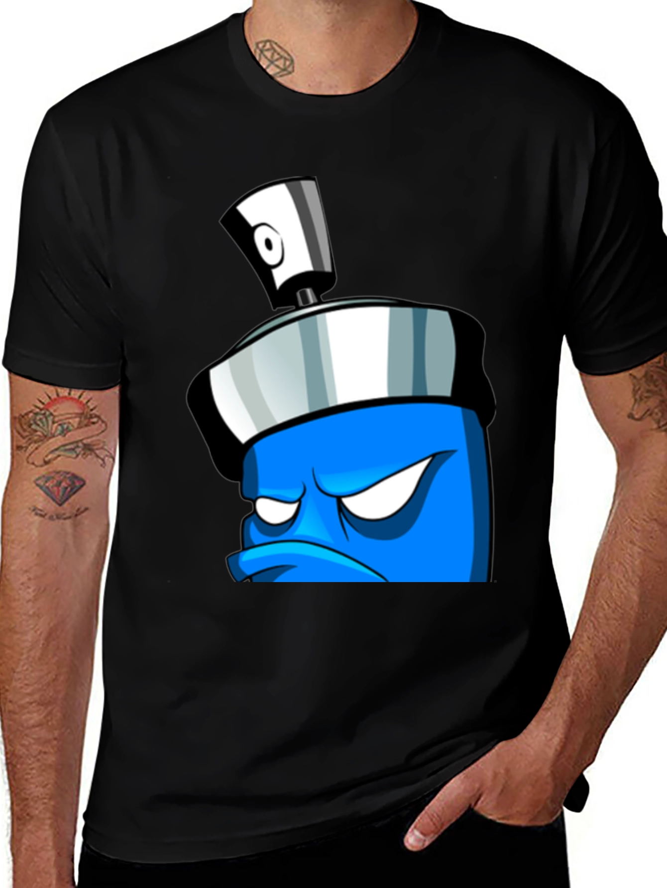Variant 10 of Spray Can Character T-Shirt - Cool Urban Style