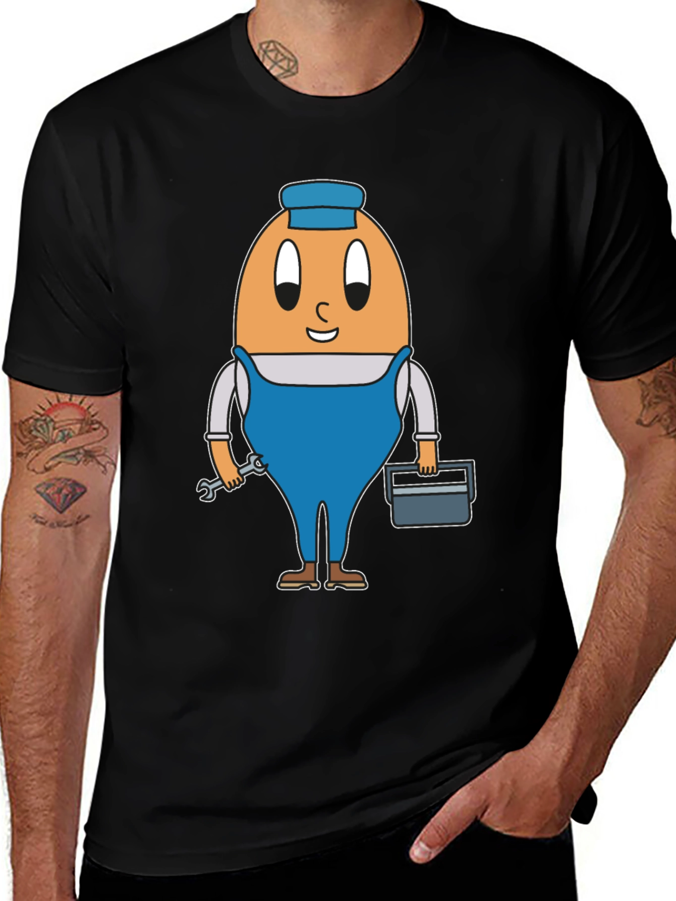 Variant 29 of Egg Mechanic T-Shirt - Funny Cartoon Tee