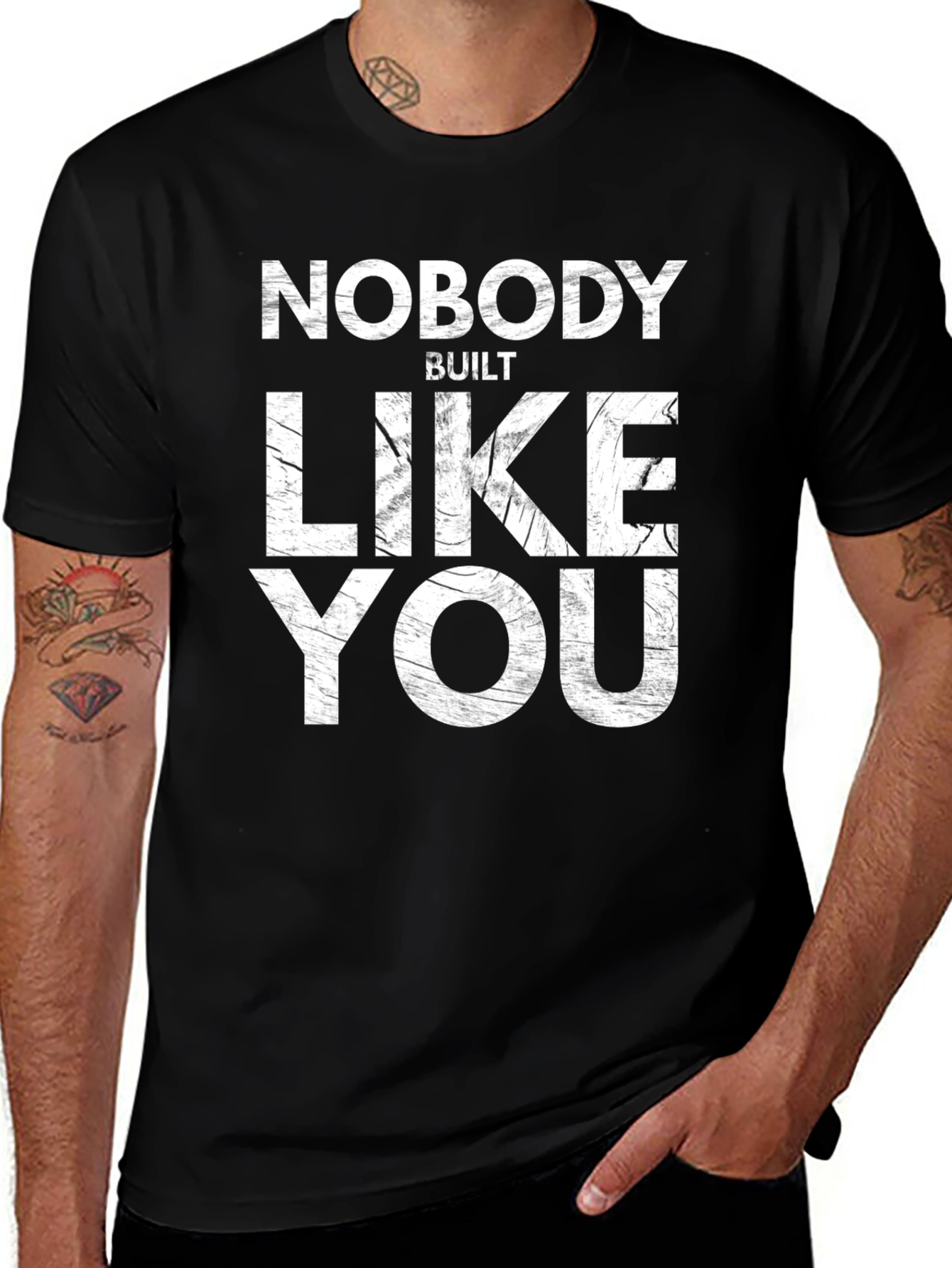 Variant 27 of Nobody Built Like You - Graphic Black T-Shirt