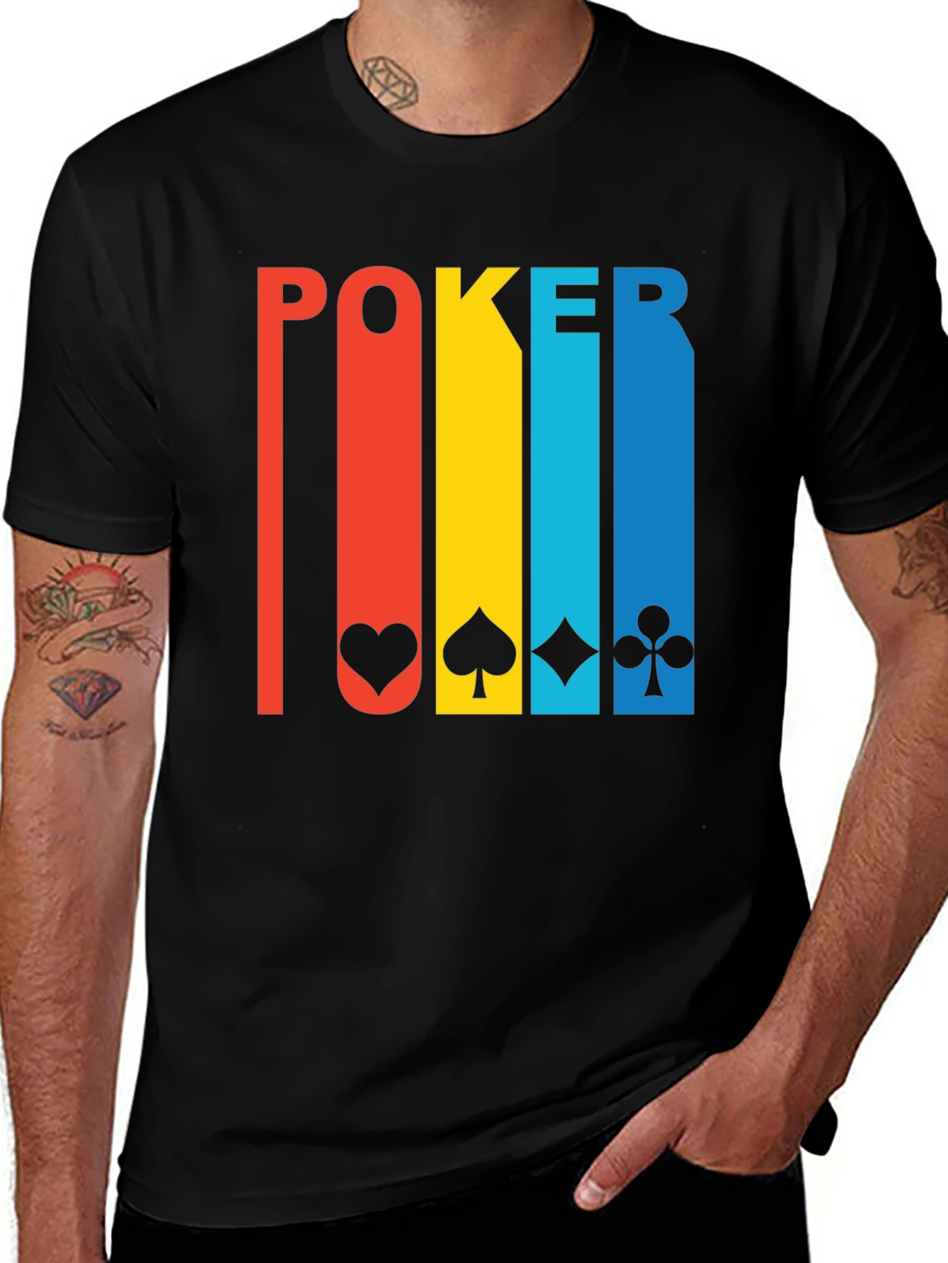 Variant 20 of Poker Card Suits Graphic Tee - Lucky Shirt