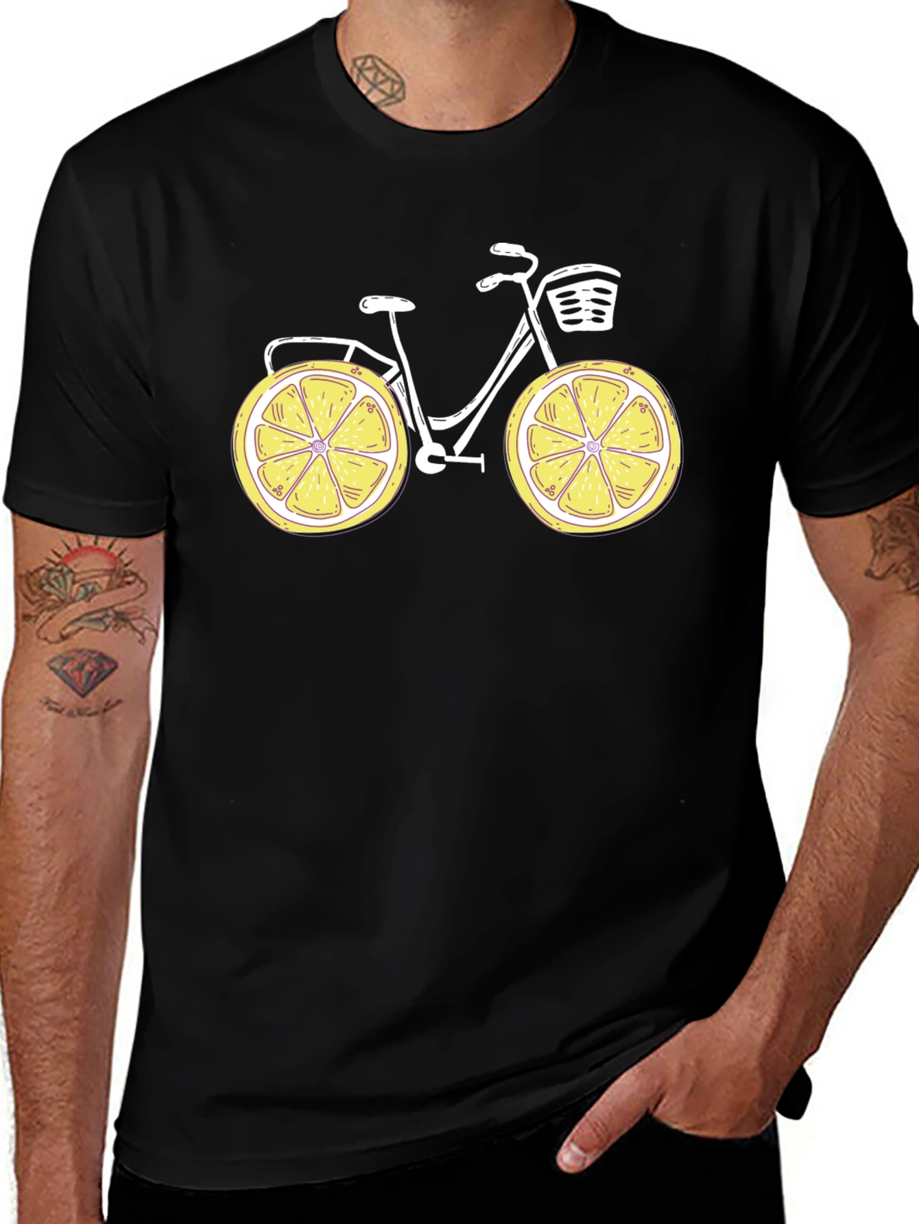 Variant 10 of Lemon Bike Graphic T-Shirt - Fun & Quirky Design
