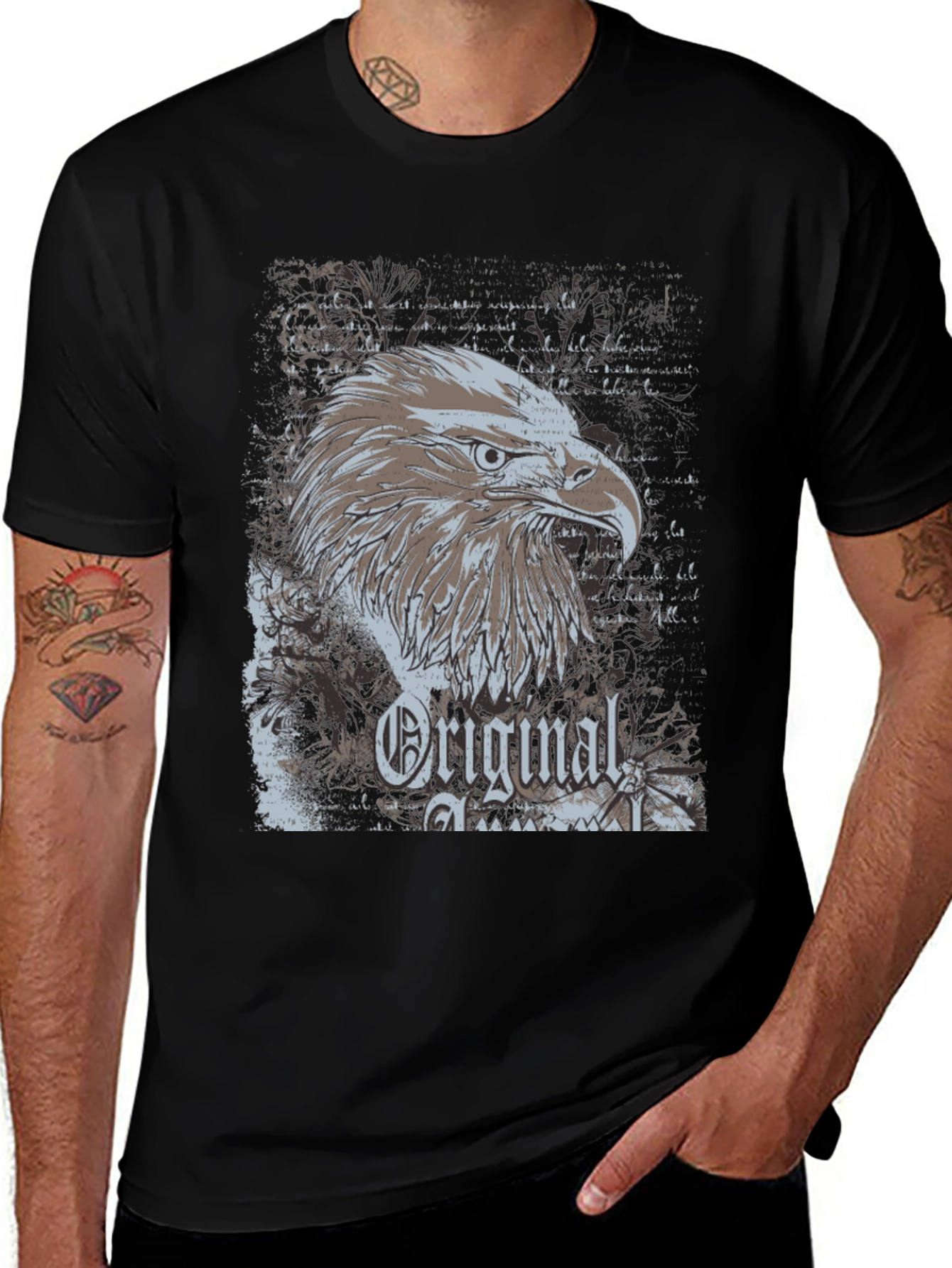 Variant 28 of Original Eagle Graphic Black T-Shirt