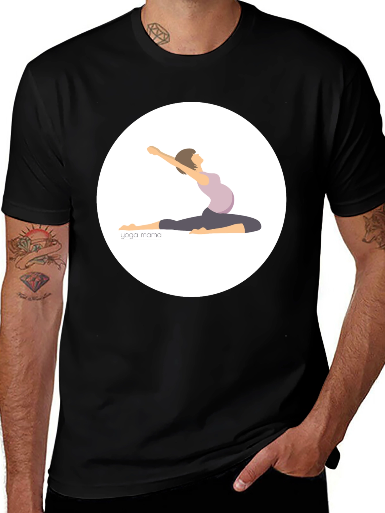 Variant 28 of Yoga Mama Black T-Shirt