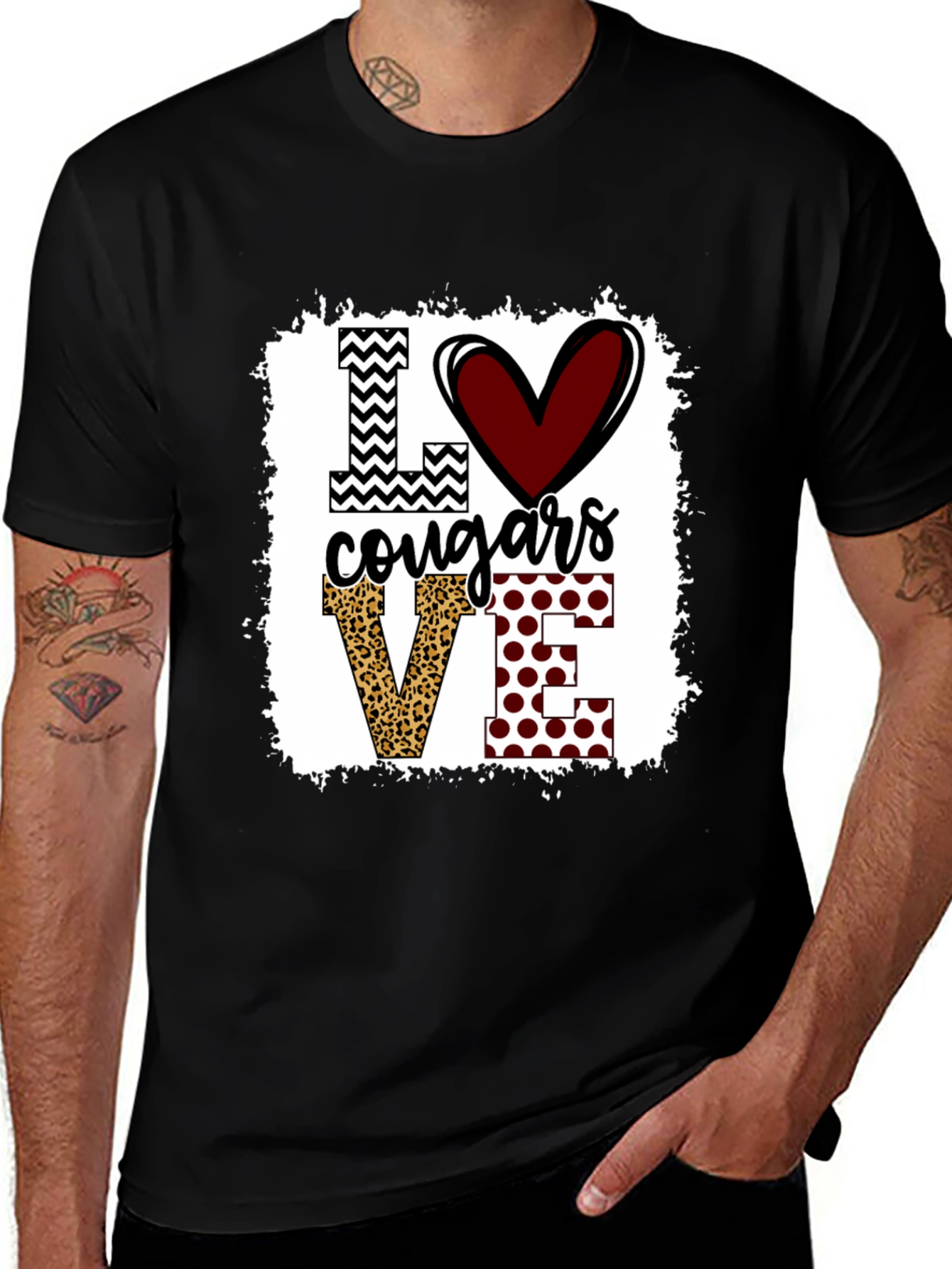 Variant 24 of Love Cougars Graphic Tee