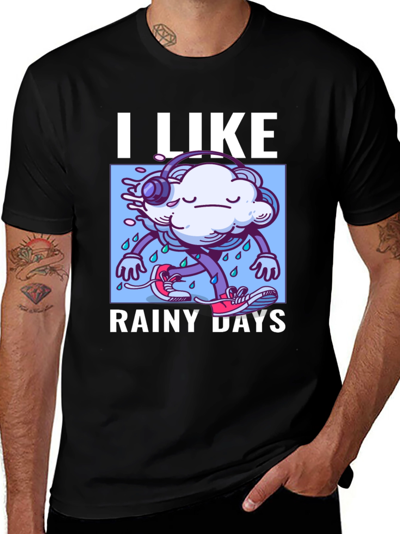 Variant 4 of I Like Rainy Days Graphic T-Shirt
