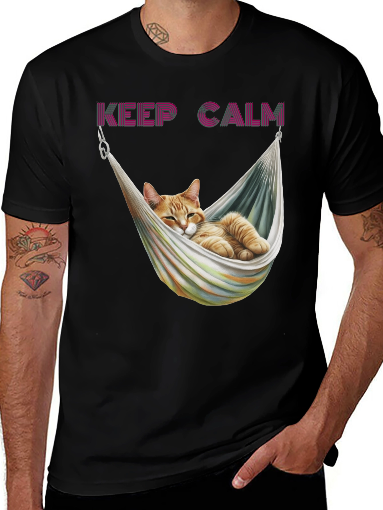 Variant 15 of Keep Calm Cat Hammock T-Shirt