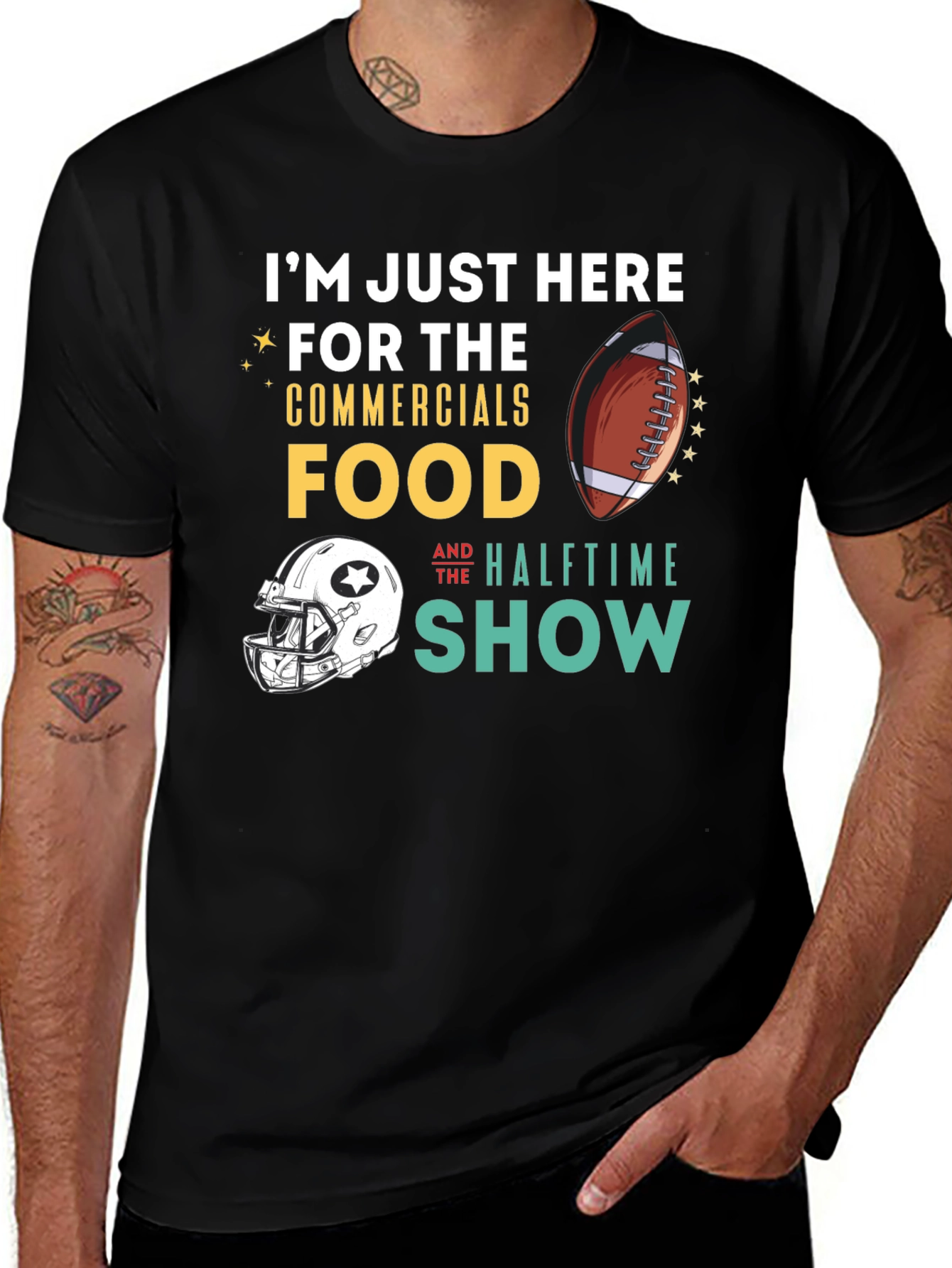 Variant 20 of Game Day Tee: Commercials, Food, Halftime Show