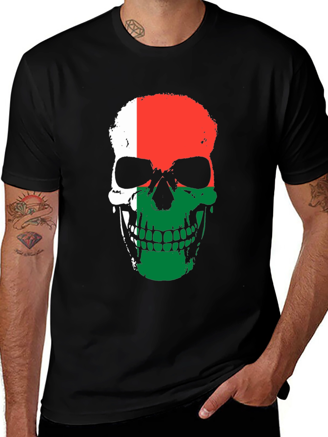 Variant 14 of Skull Madagascar Flag T-Shirt