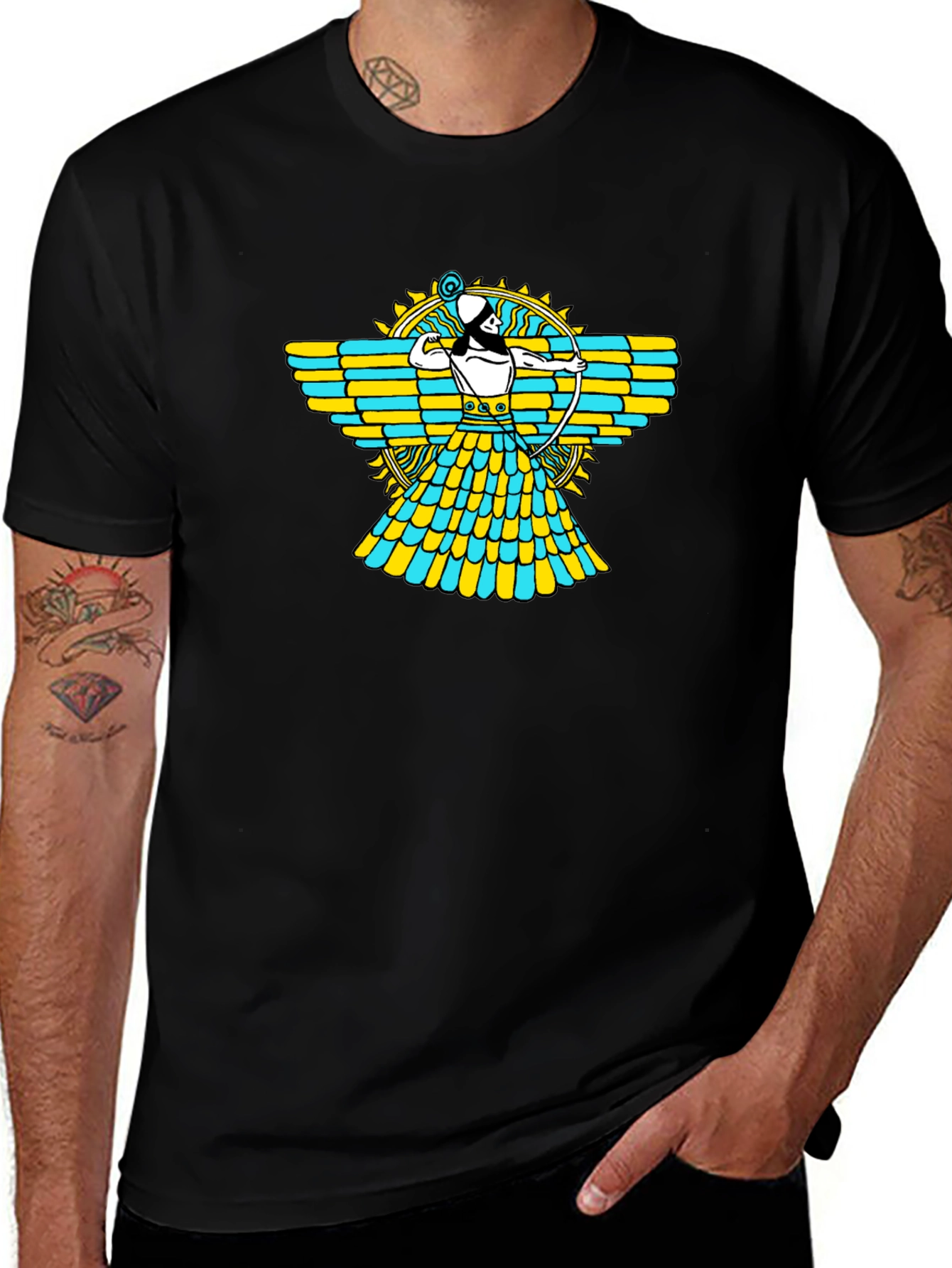 Variant 6 of Faravahar Graphic Tee - Black Unisex Shirt