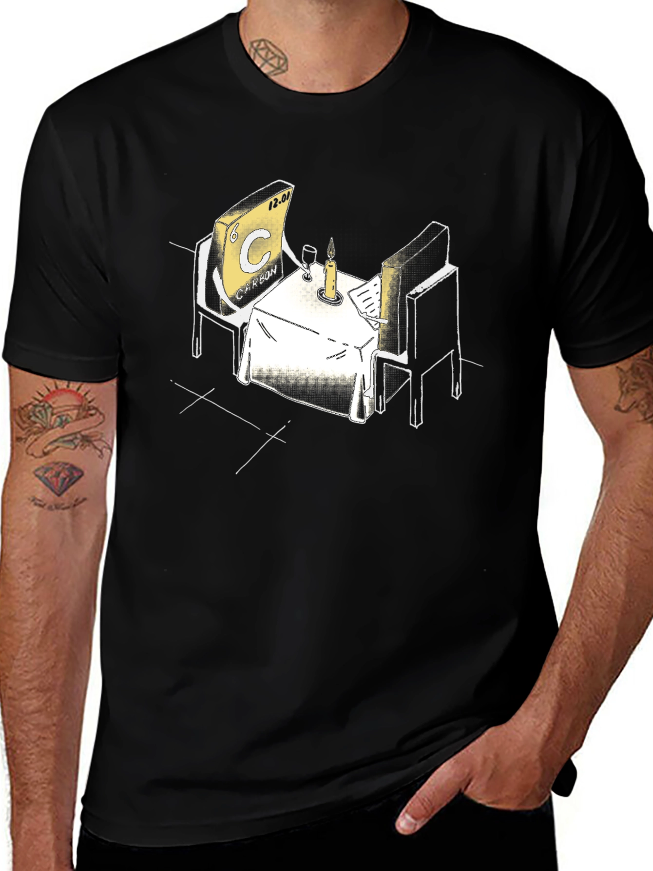 Variant 3 of Carbon Chemistry Dinner Humor T-Shirt