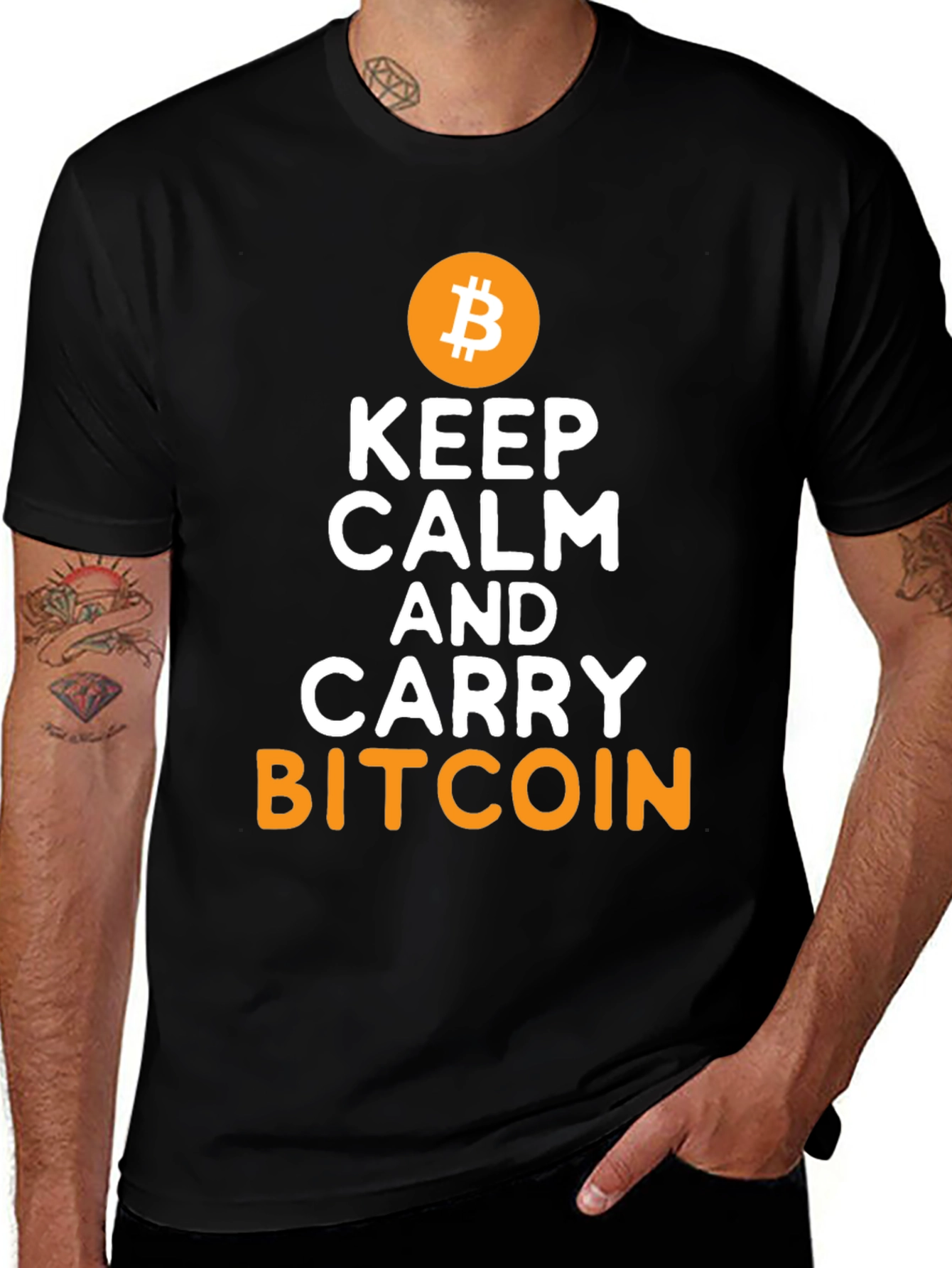 Variant 21 of Keep Calm and Carry Bitcoin - Crypto T-Shirt