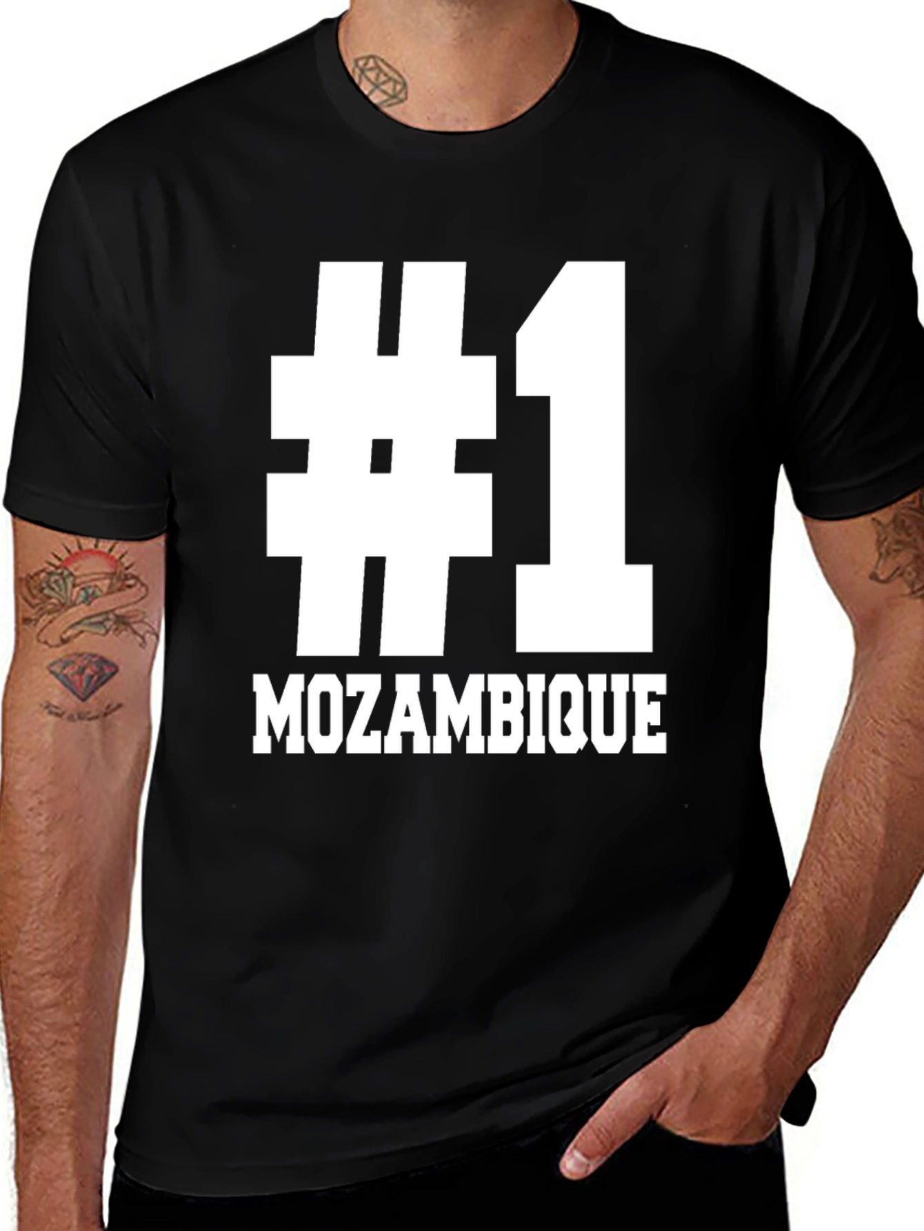 Mozambique #1 Fan Black T-Shirt