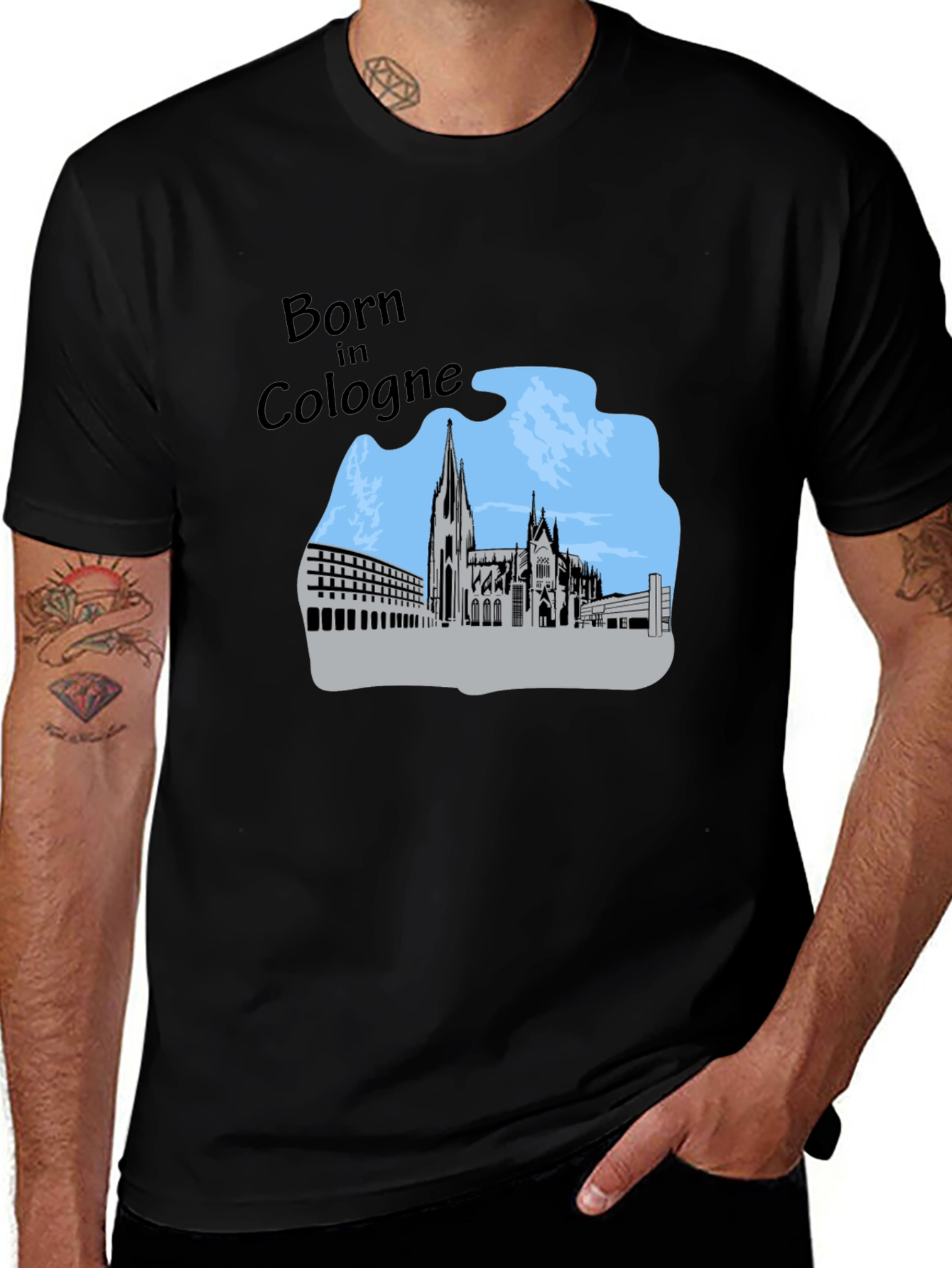 Born in Cologne T-Shirt - Stylish City Pride Tee