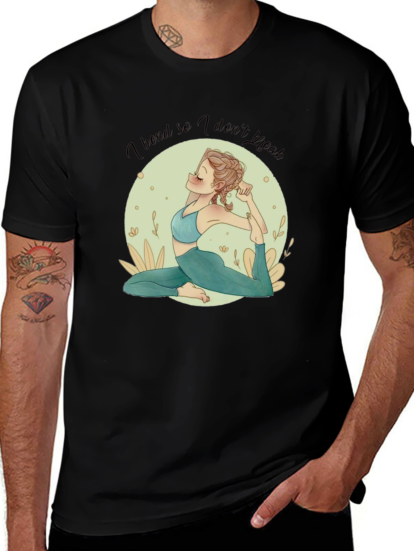 Variant 21 of Yoga Pose T-Shirt - I Bend So I Don't Break