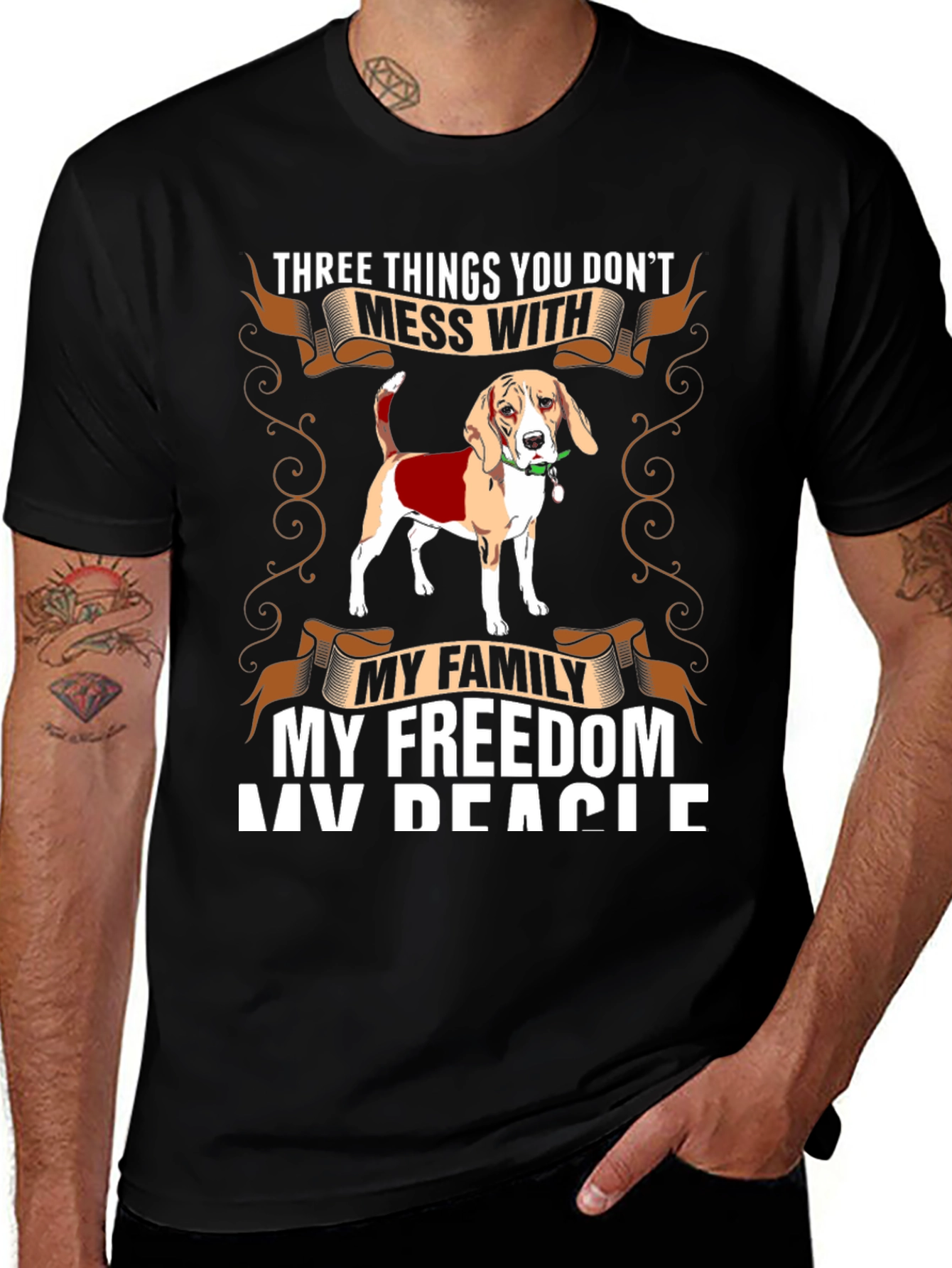 Variant 30 of Beagle Lover's T-Shirt: Mess With My Dog!
