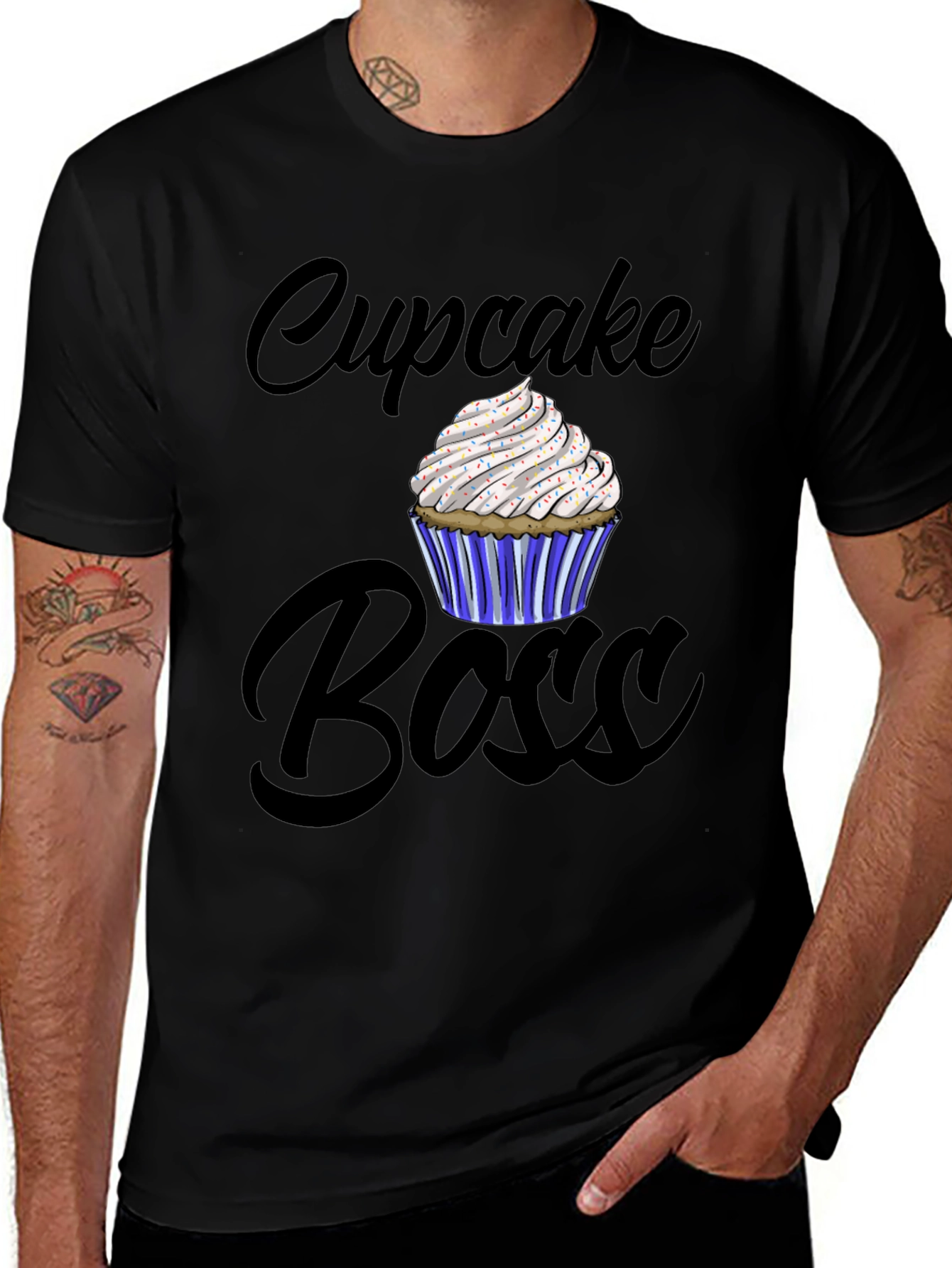 Black Cupcake Boss Graphic Tee - Stylish Comfort main image
