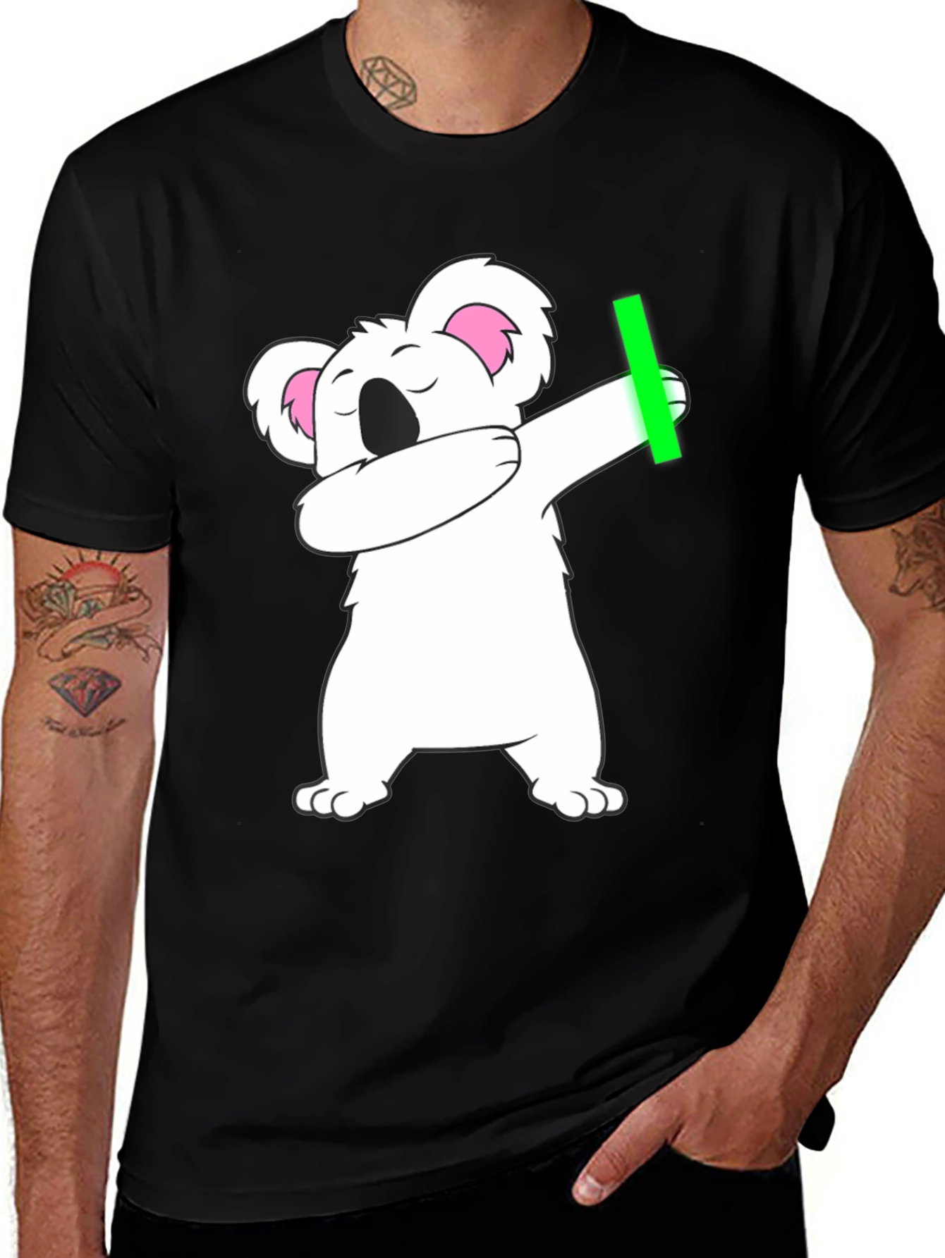 Variant 17 of Dabbing Koala Black T-Shirt