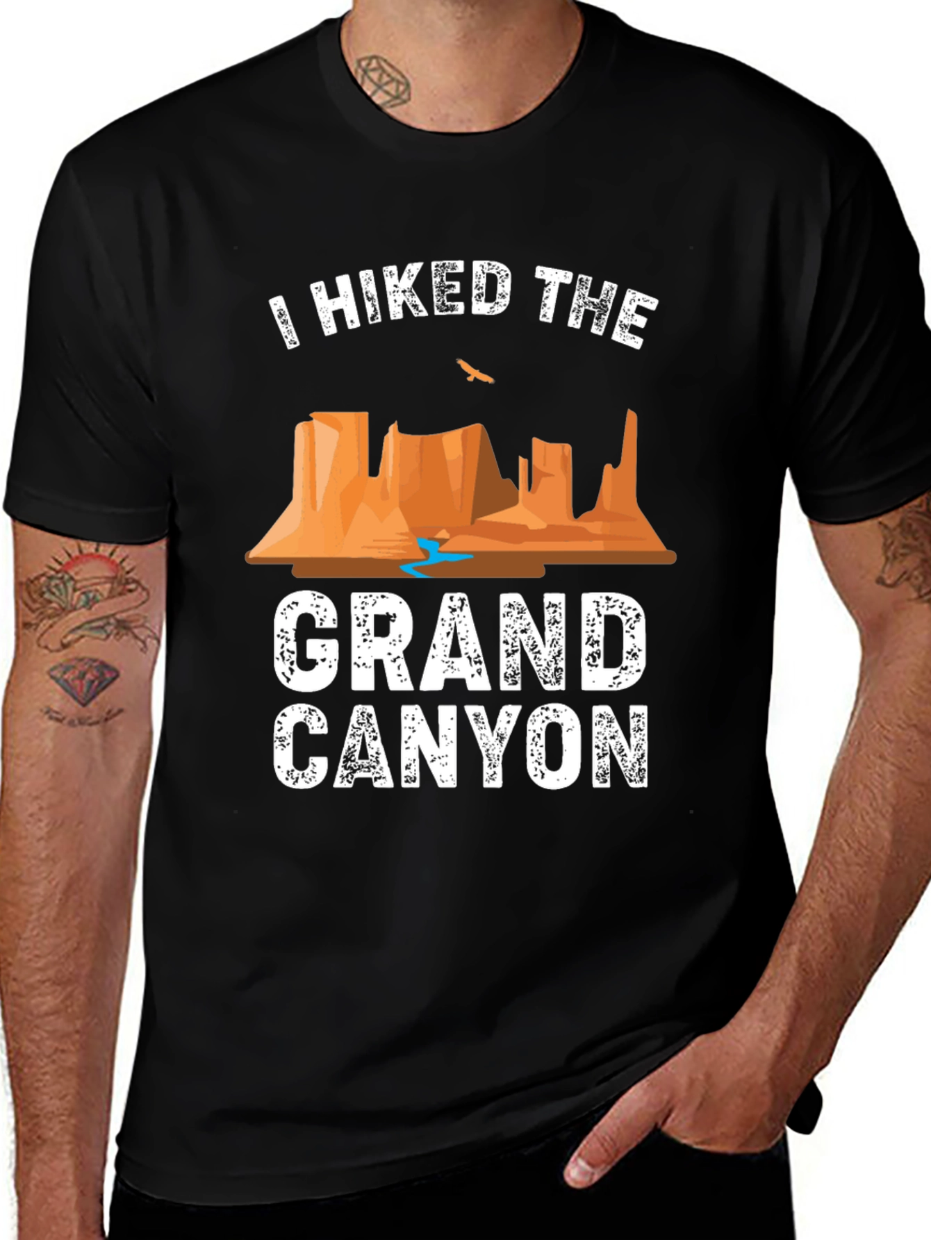Variant 23 of Grand Canyon Hiker T-Shirt - Black