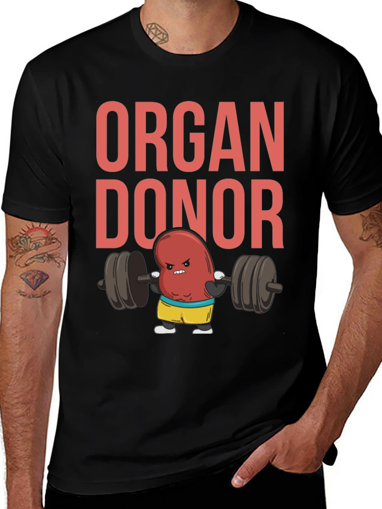 Variant 23 of Organ Donor Funny Gym T-Shirt