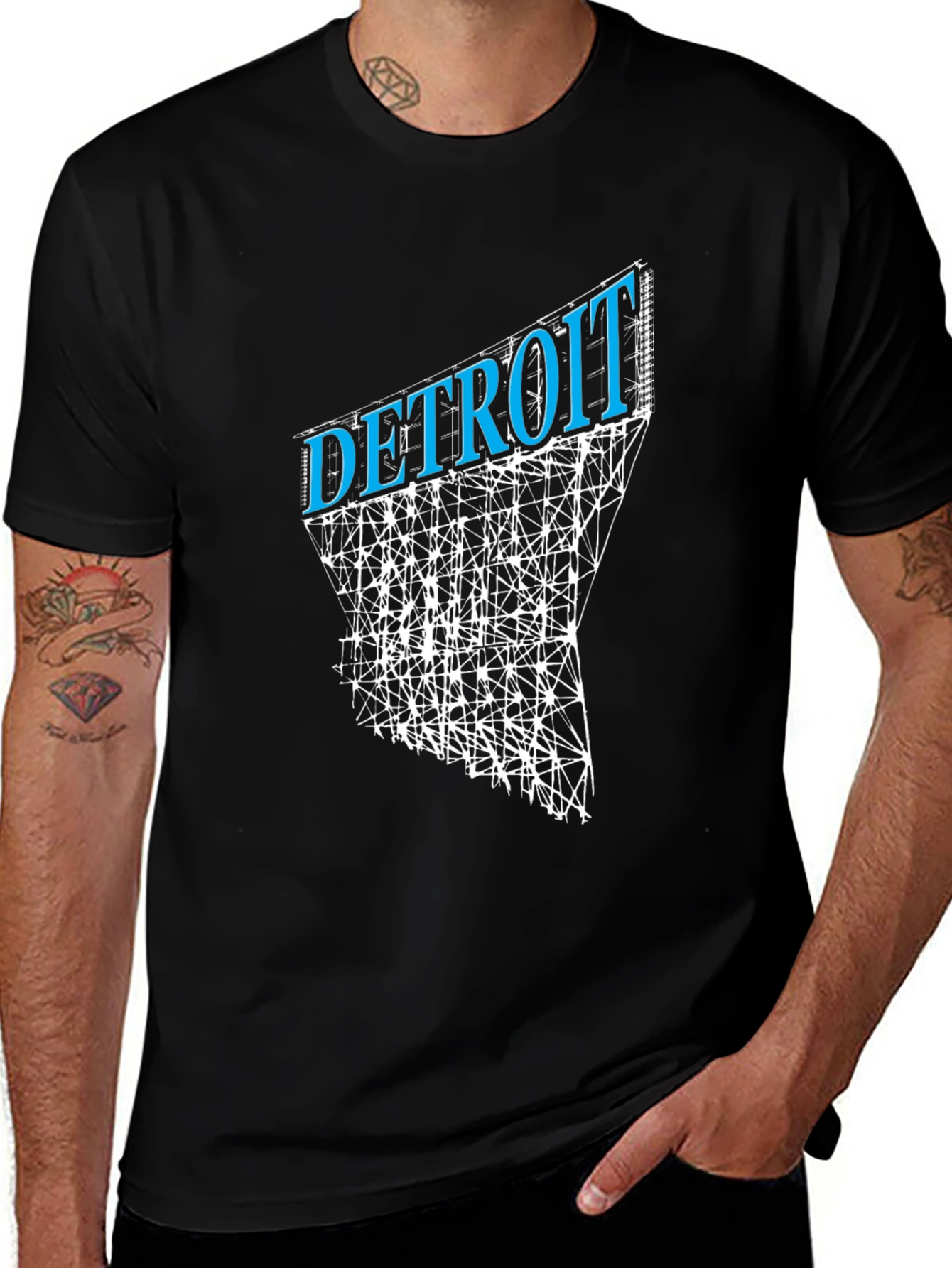 Detroit Graphic Tee - Urban Style Black T-Shirt