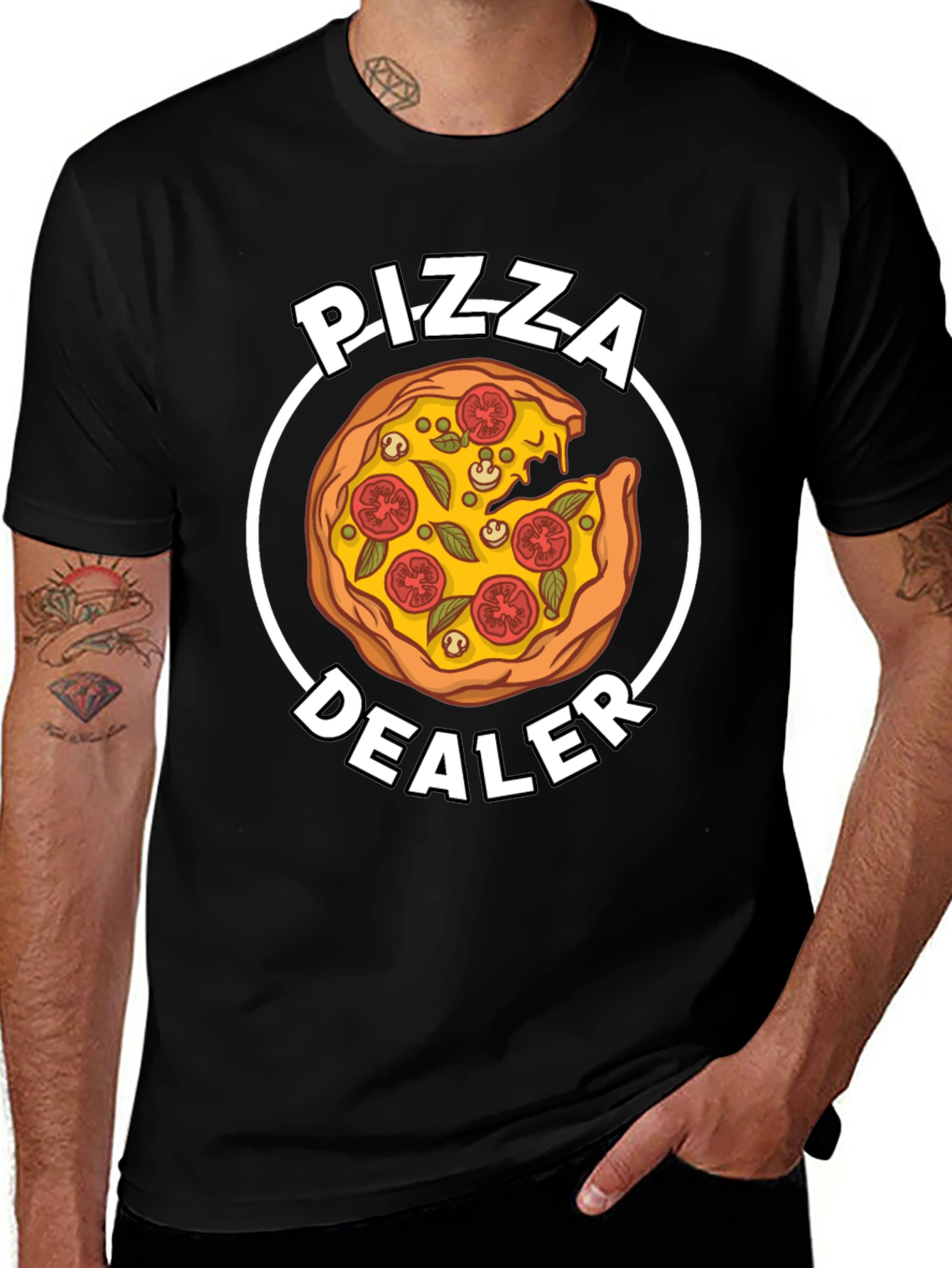 Variant 3 of Pizza Dealer Graphic T-Shirt - Funny Foodie Tee