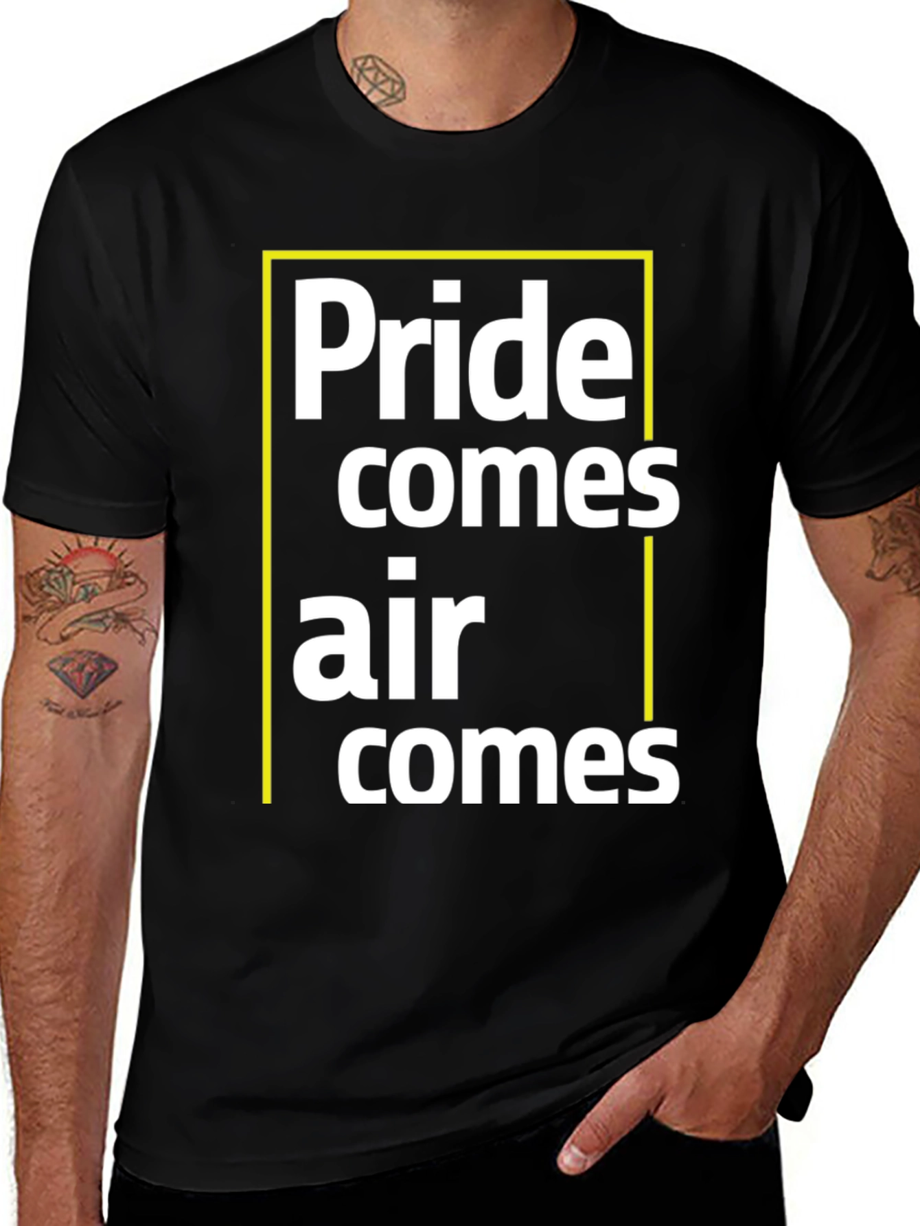 Variant 17 of Pride Comes Before Air Comes Black T-Shirt