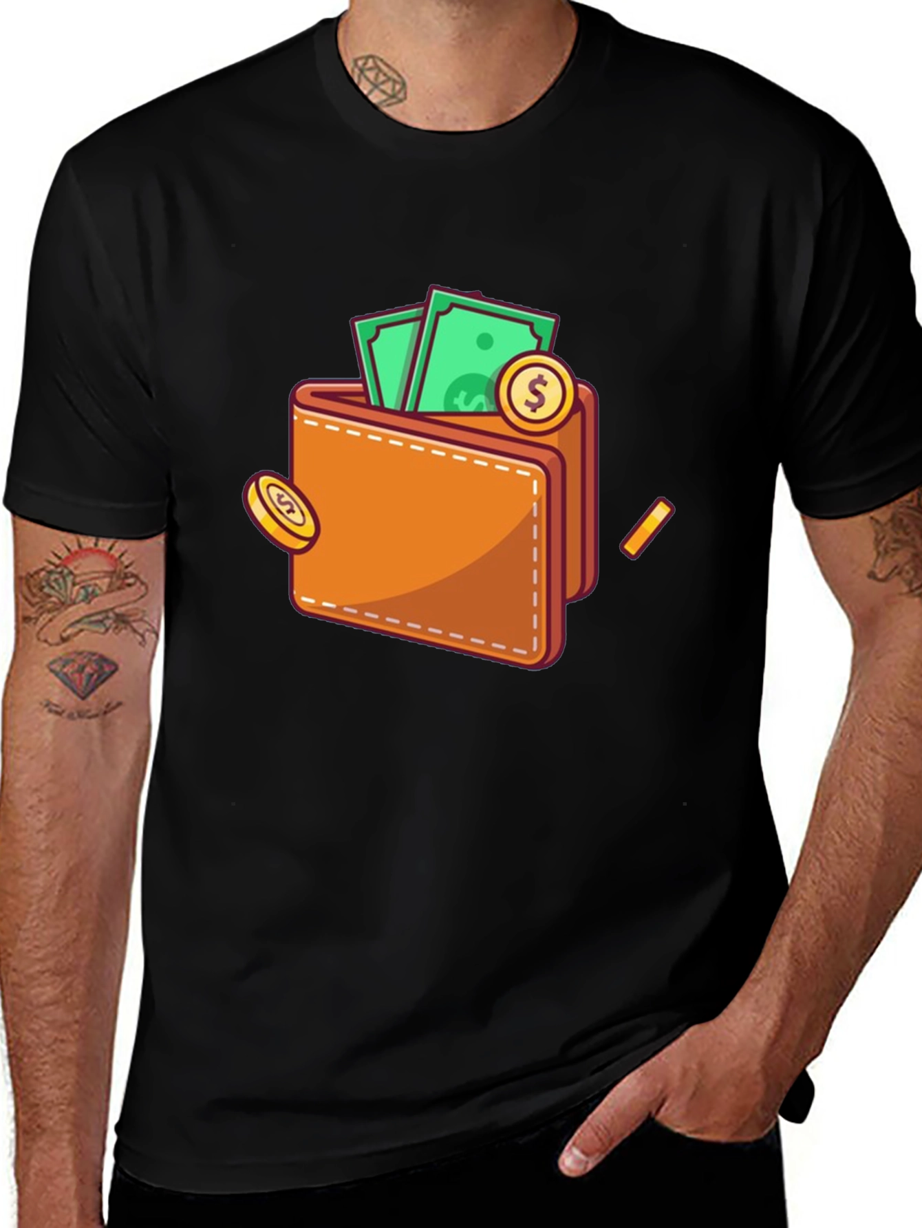 Variant 6 of Wallet Graphic T-Shirt - Get Rich Quick