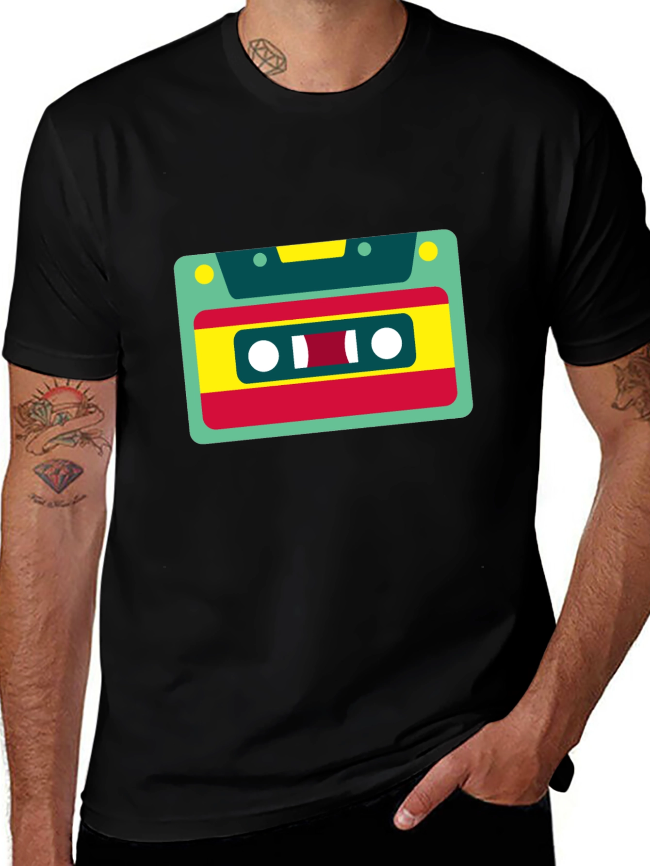 Retro Cassette Graphic T-Shirt - Classic Music Style