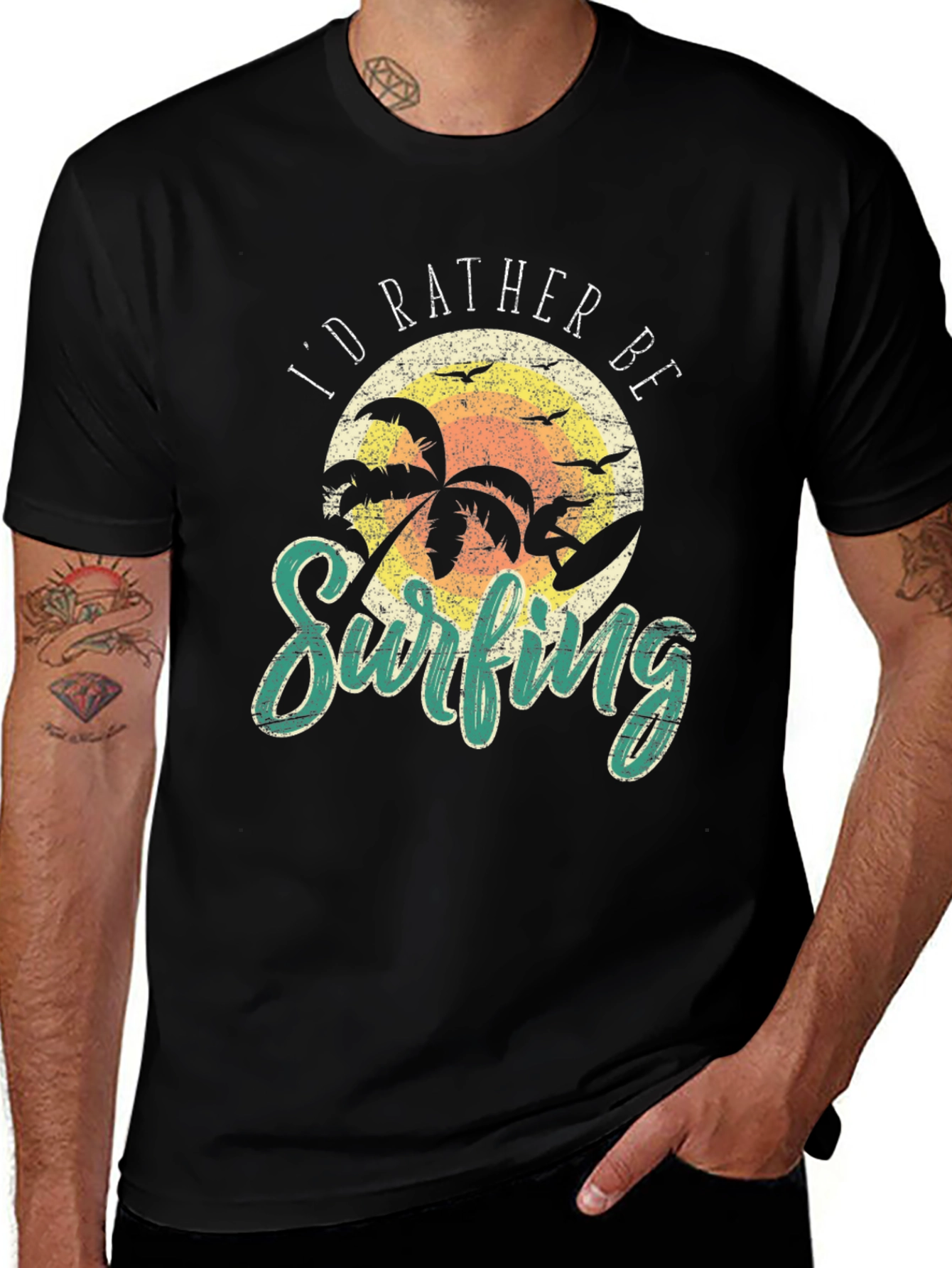 Variant 7 of I'd Rather Be Surfing Graphic T-Shirt
