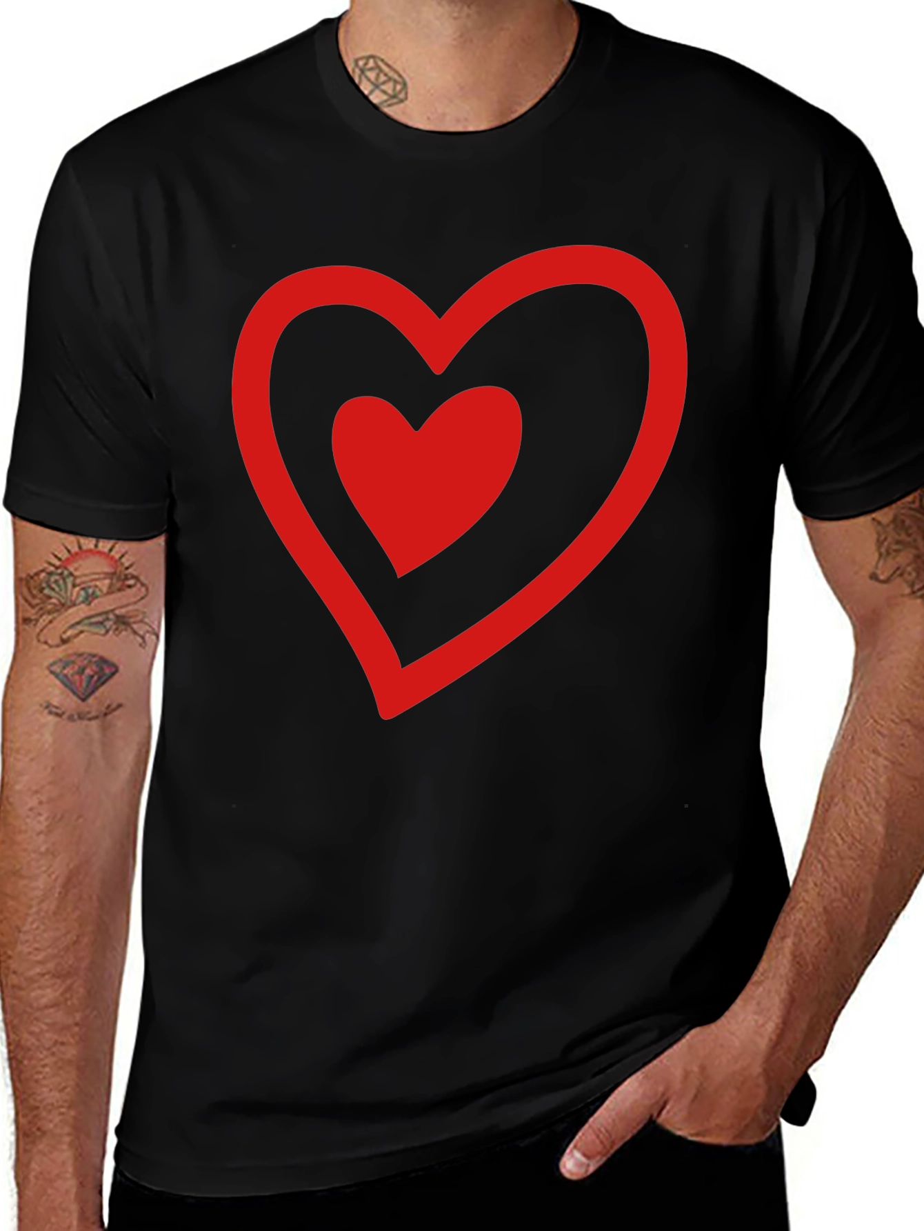 Variant 28 of Heart Within Heart Graphic T-Shirt