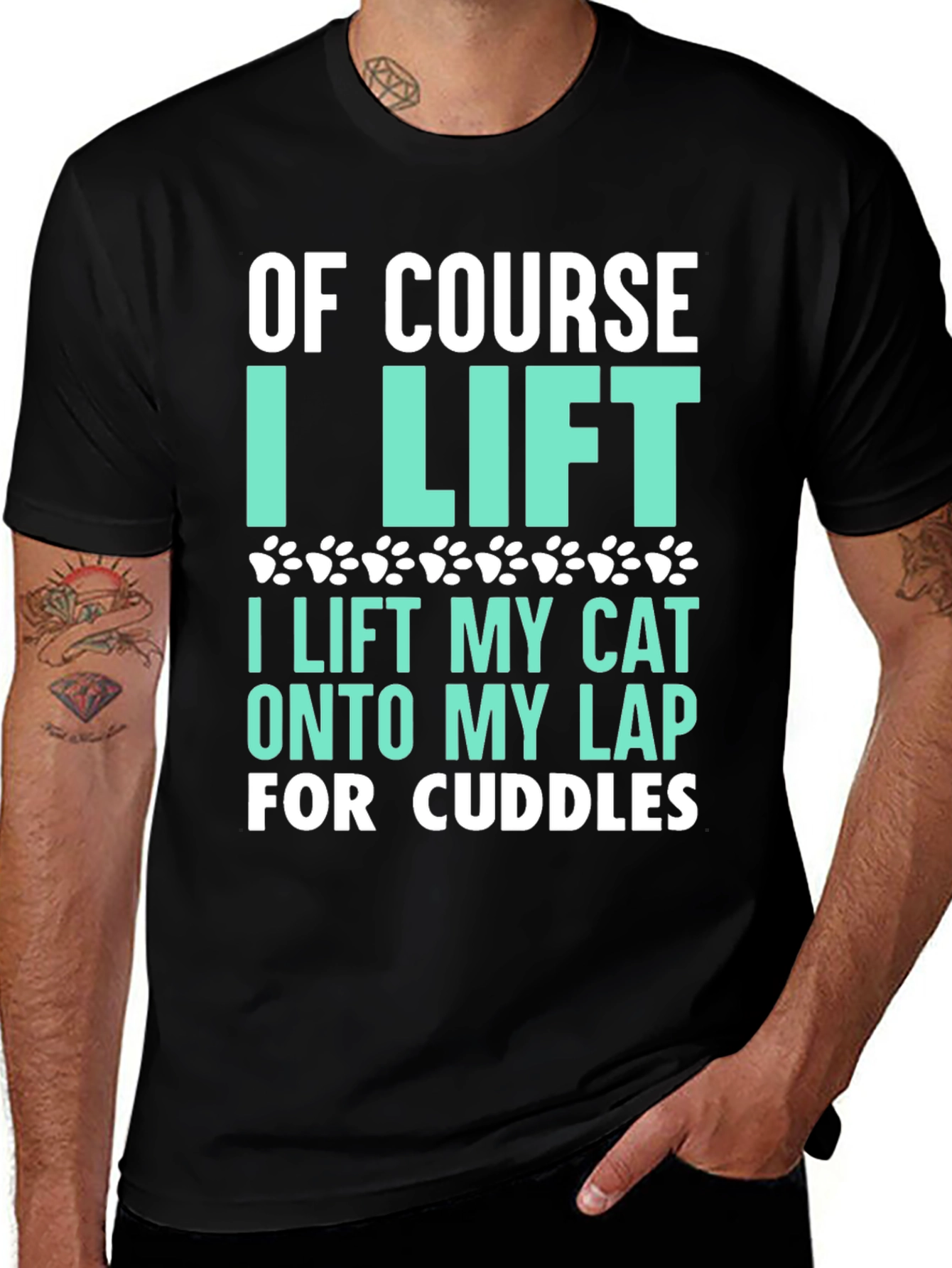 Variant 15 of Funny Cat Lover T-Shirt - Of Course I Lift