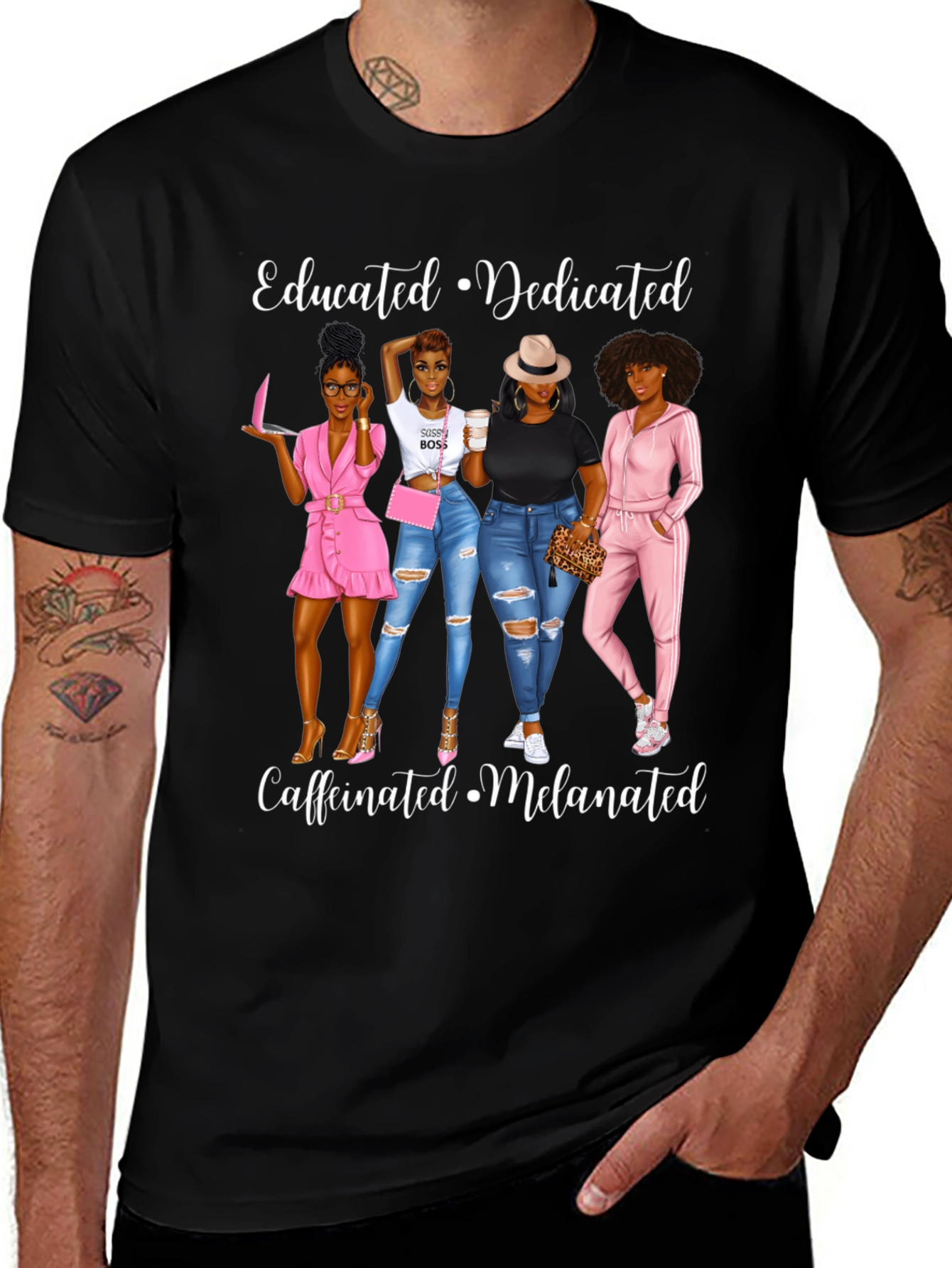 Educated Dedicated Melanated Graphic Tee