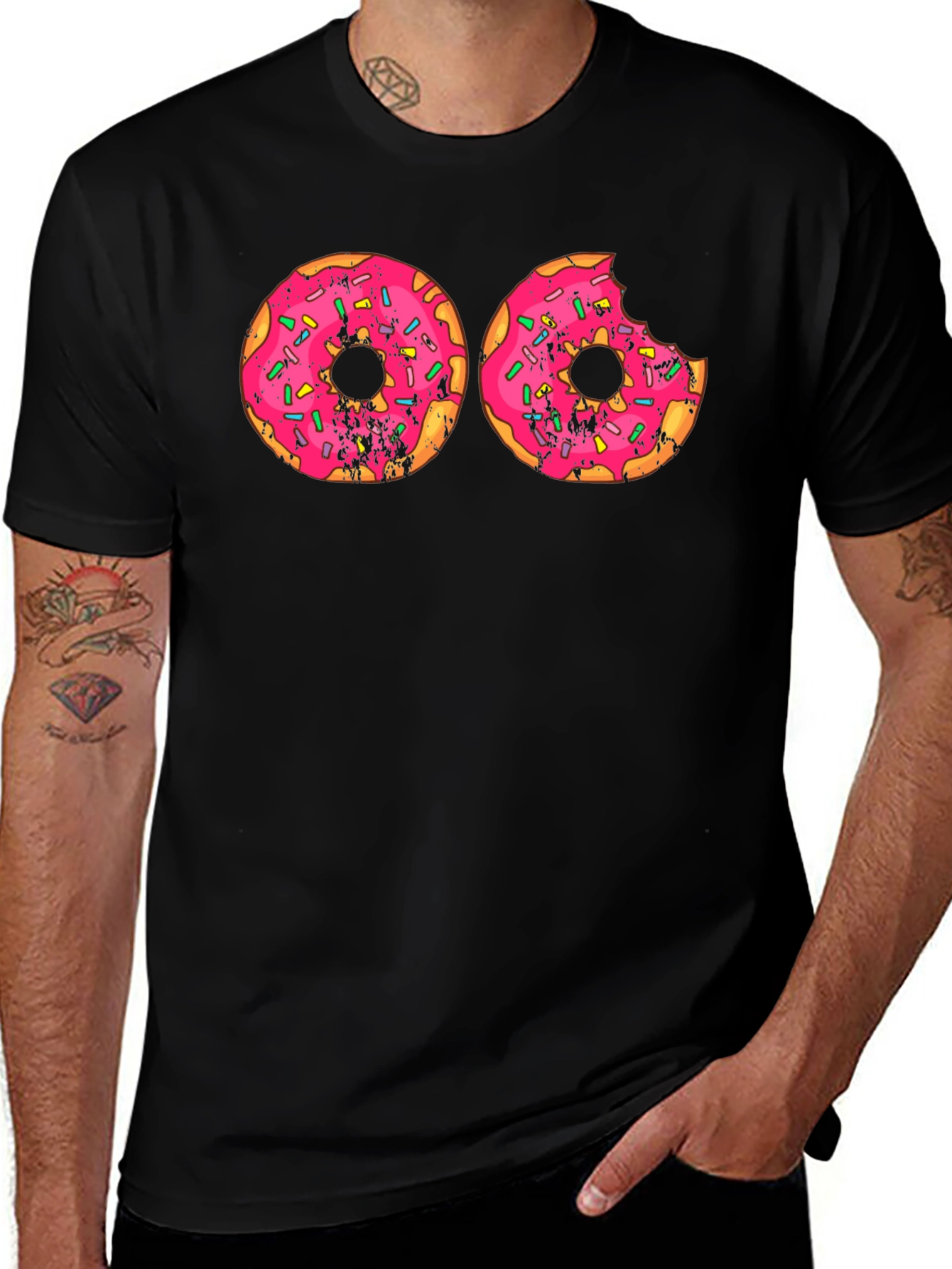 Variant 23 of Donut Graphic Tee - Sweet Treat Design