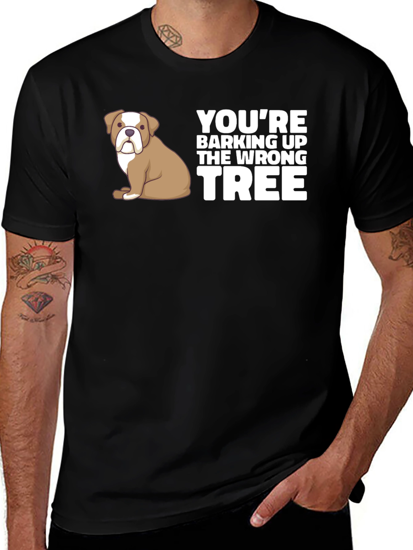 Variant 12 of Barking Up Wrong Tree Bulldog Graphic Tee