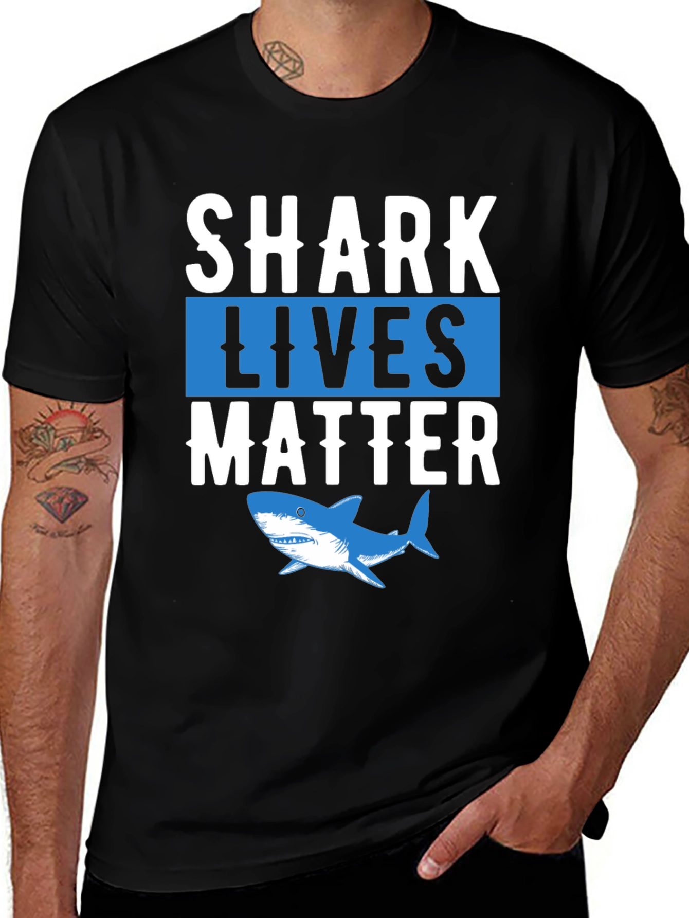 Variant 6 of Shark Lives Matter Graphic T-Shirt