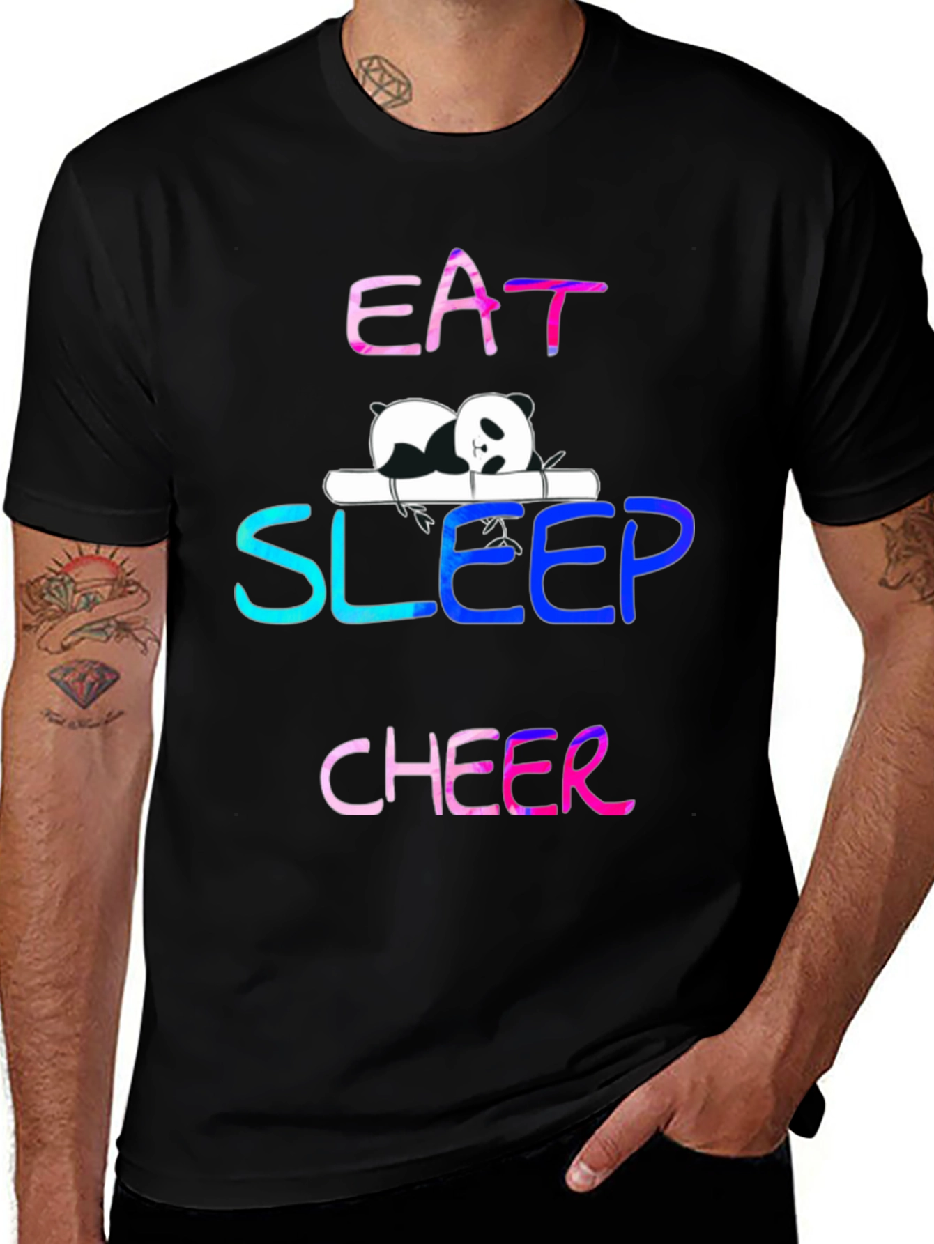 Variant 6 of Eat Sleep Cheer Panda T-Shirt