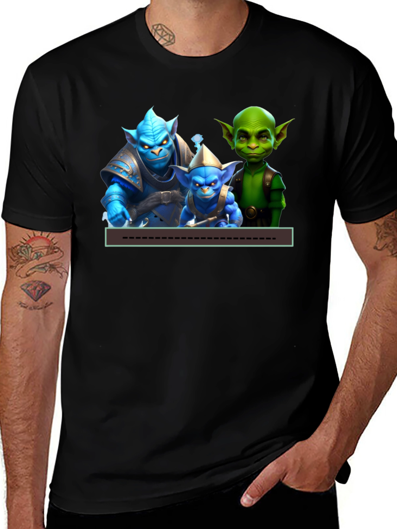 Variant 13 of Fantasy Goblin Crew Black T-Shirt